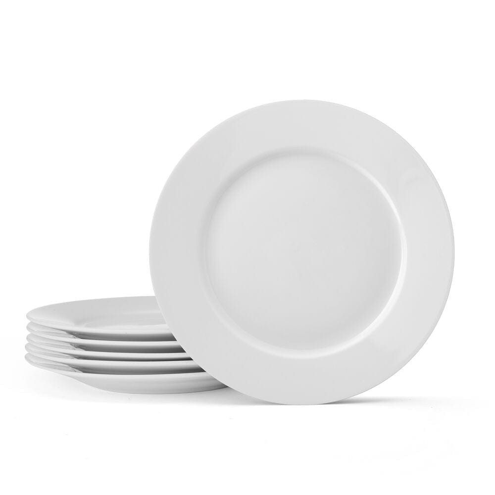 Everyday White® Classic Rim Set of 6 Appetizer Plates