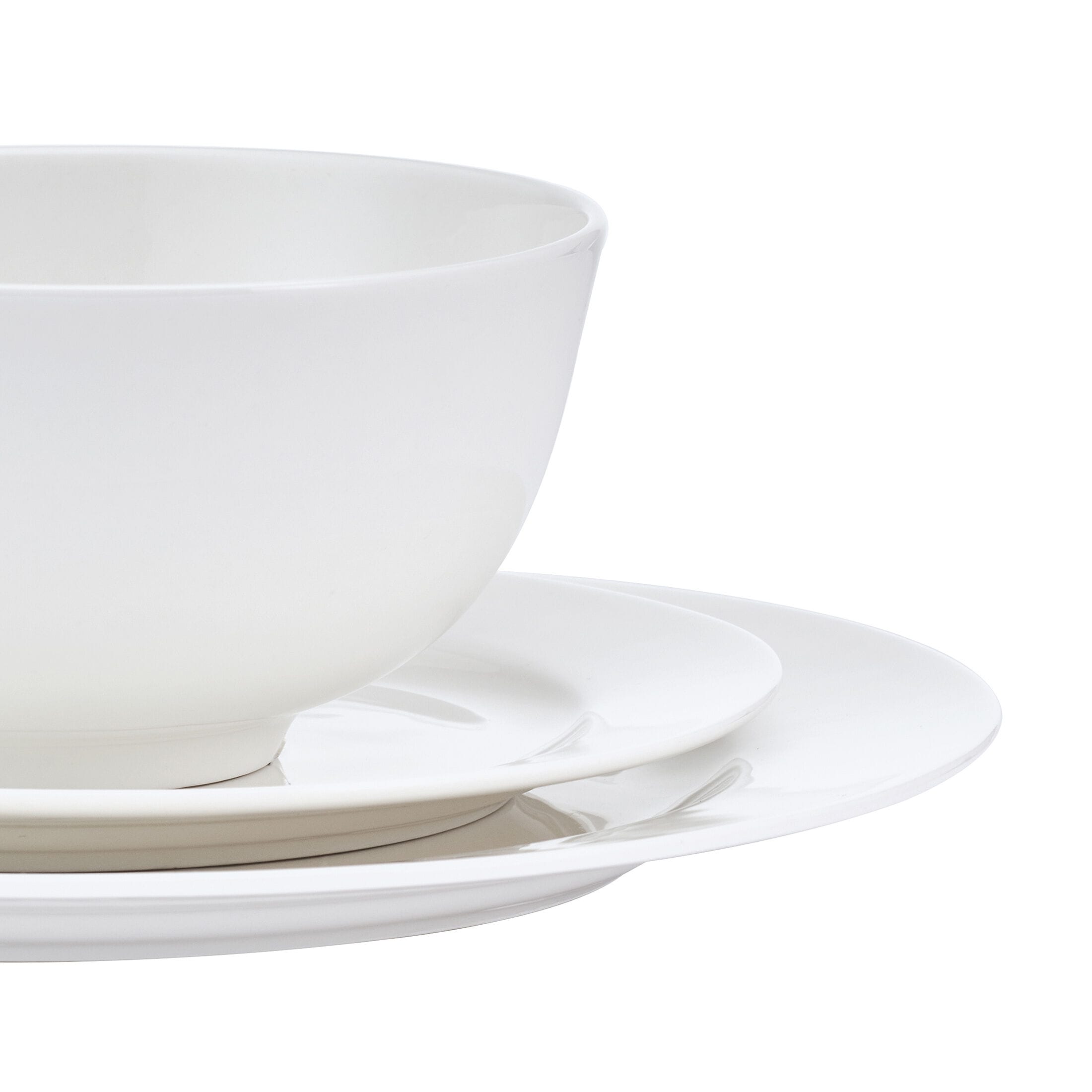 Nevaeh White Classic Rim 12 Piece Dinnerware Set, Service for 4