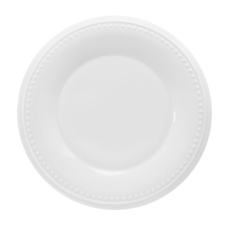Nevaeh White Classic Bead 12 Piece Dinnerware Set, Service for 4
