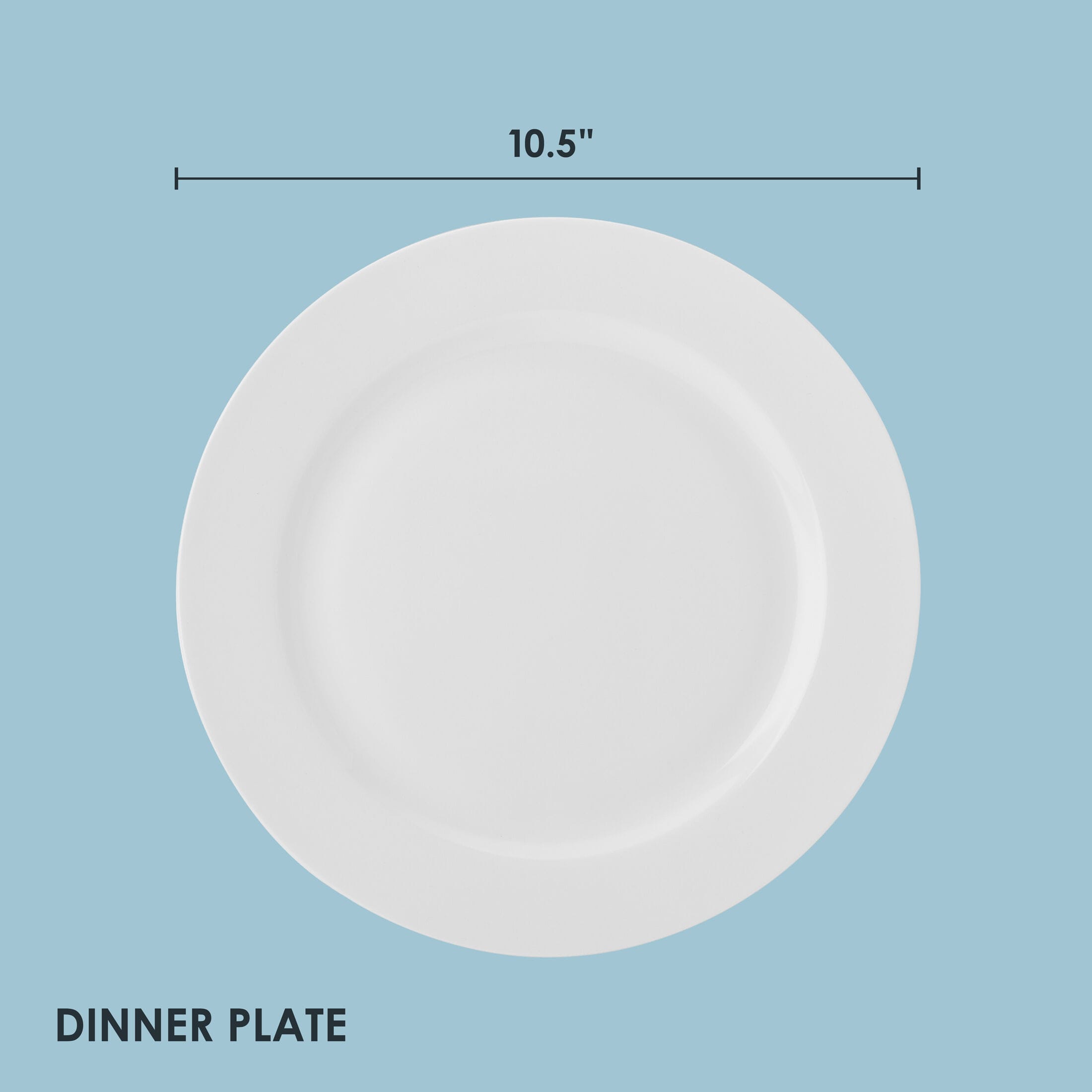 Nevaeh White Classic Rim Set of 4 Dinner Plates