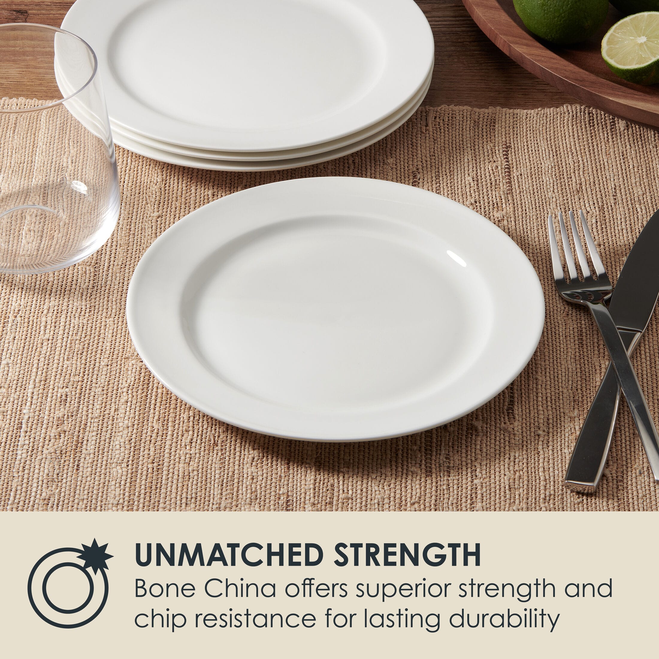 Nevaeh White Classic Rim Set of 4 Salad Plates
