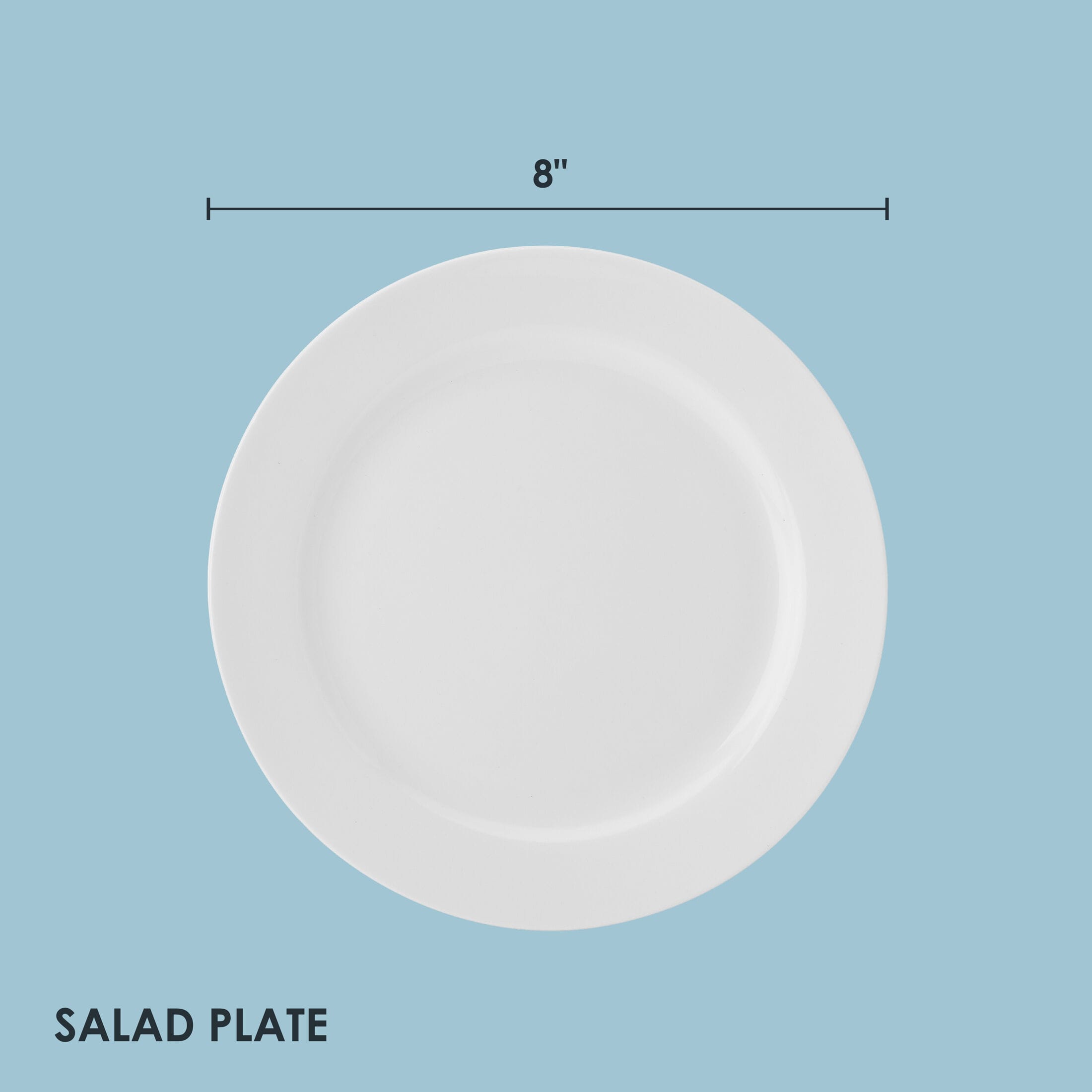 Nevaeh White Classic Rim Set of 4 Salad Plates