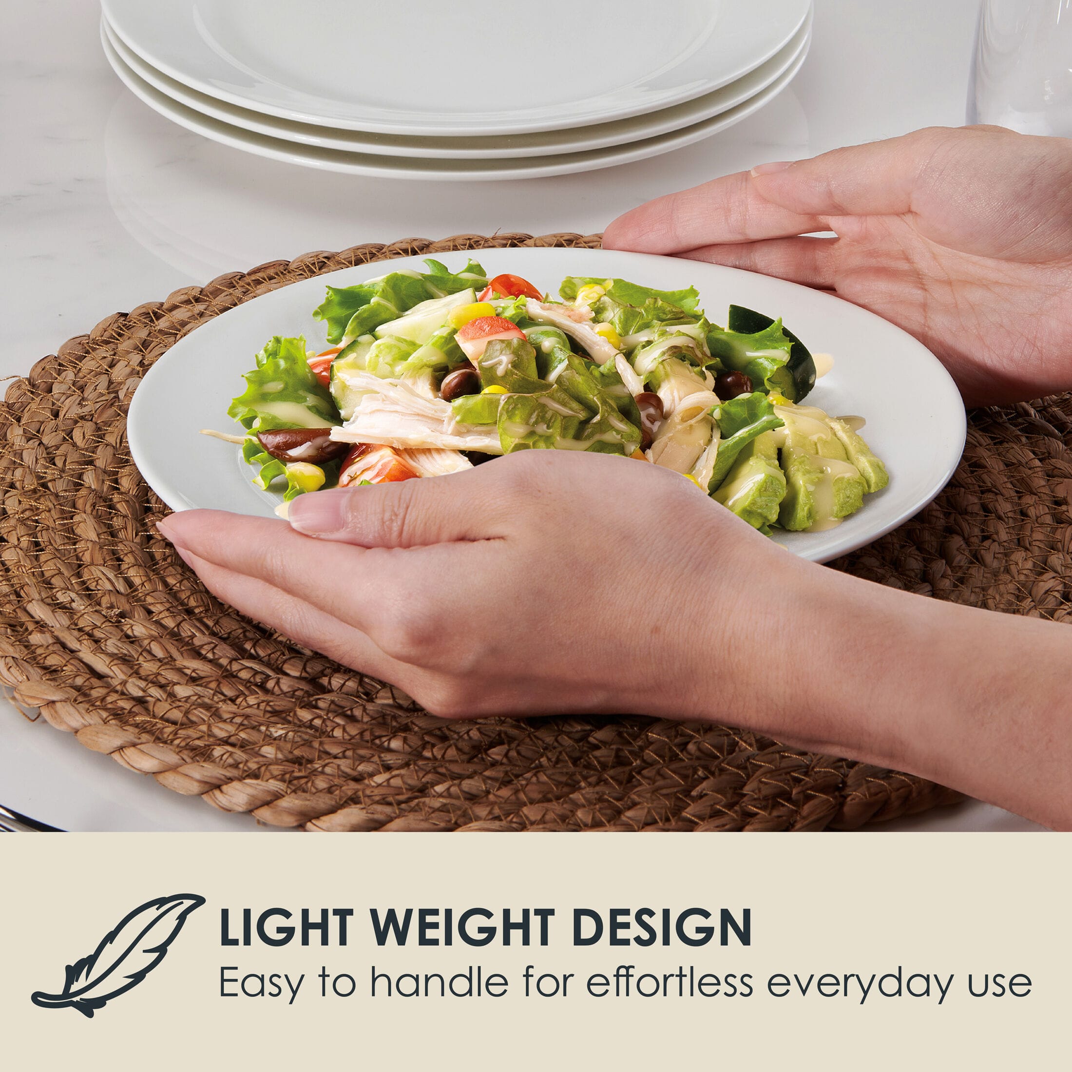 Nevaeh White Classic Rim Set of 4 Salad Plates