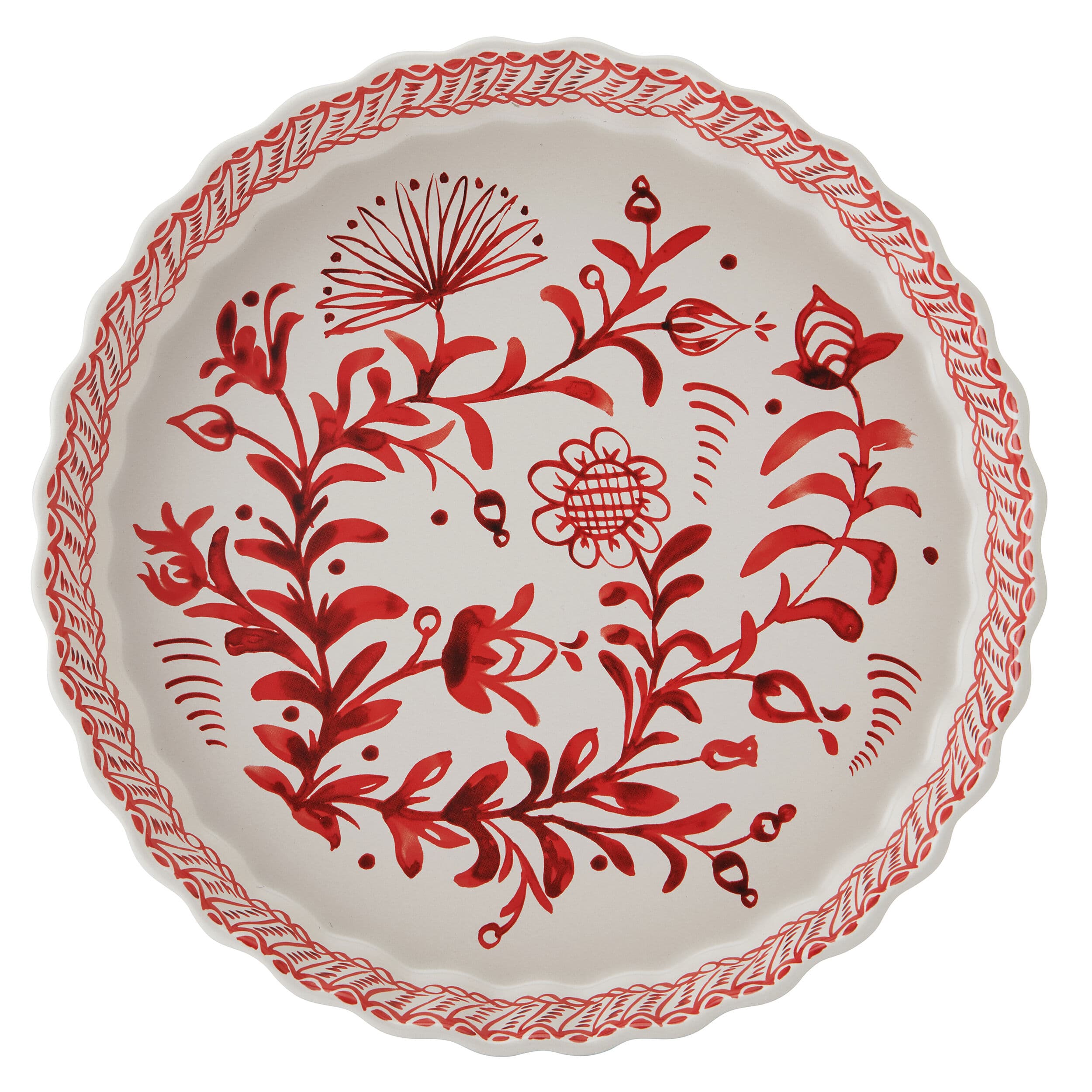 Sicily Red Holiday Pie Plate