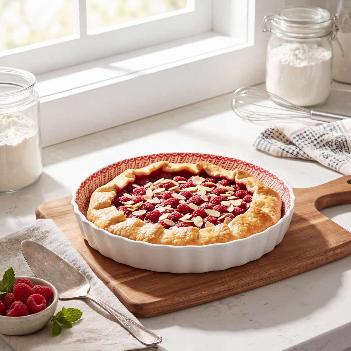 Sicily Red Holiday Pie Plate
