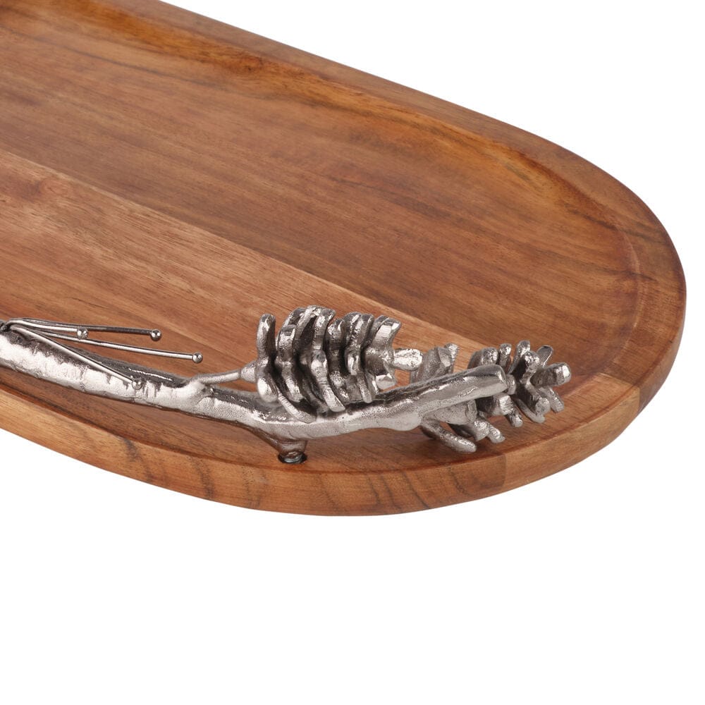 Pinecone Oval Serving Platter