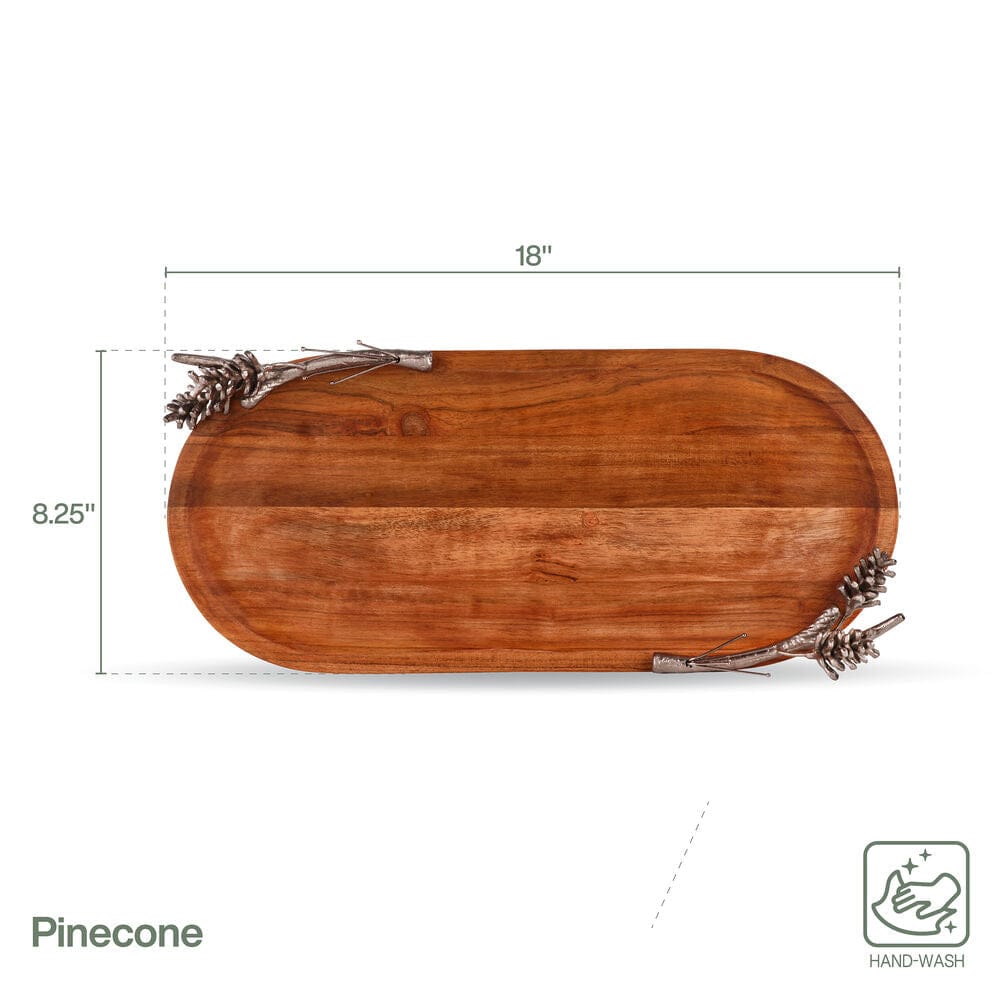 Pinecone Oval Serving Platter