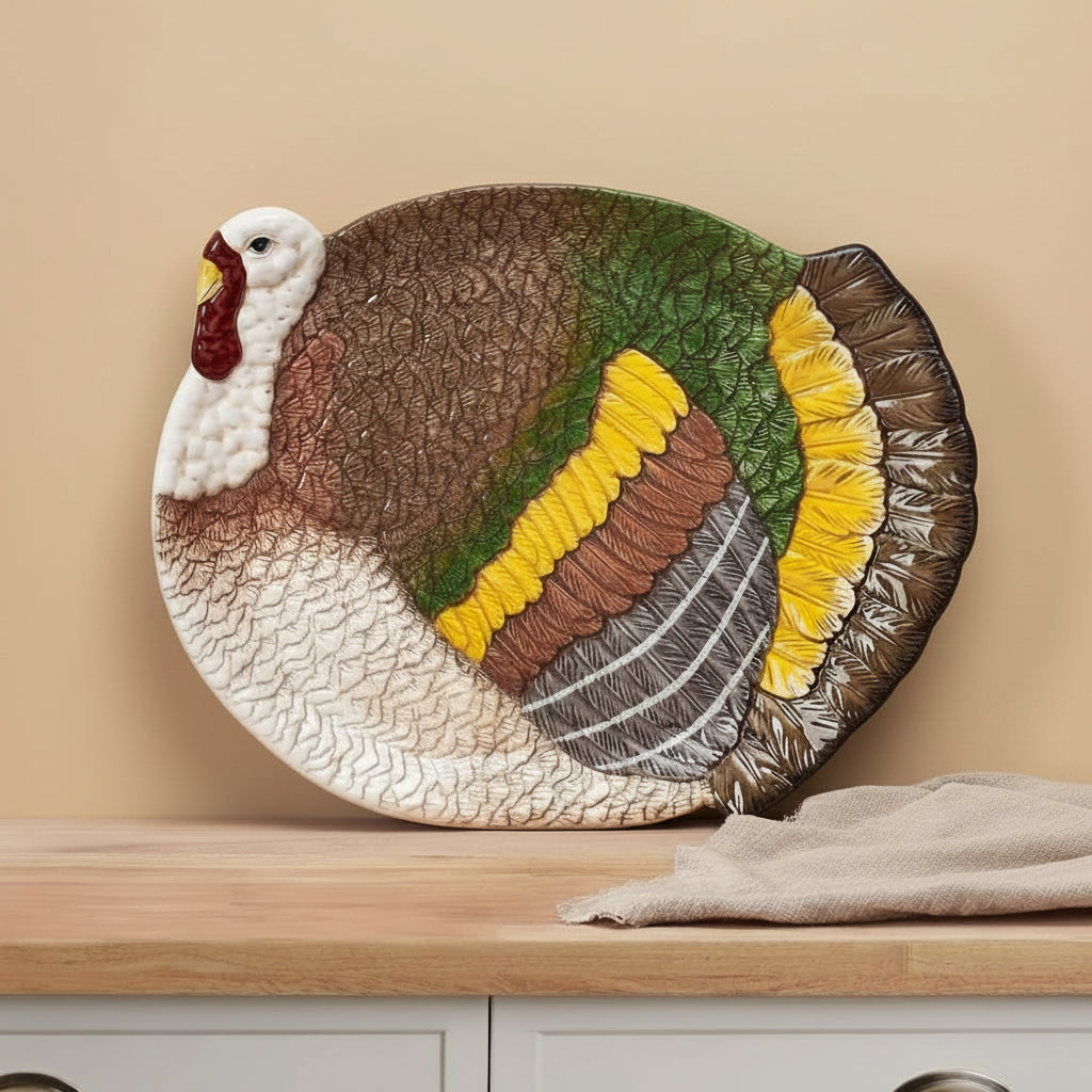 Thanksgiving Traditions Turkey Platter, 18.25 IN