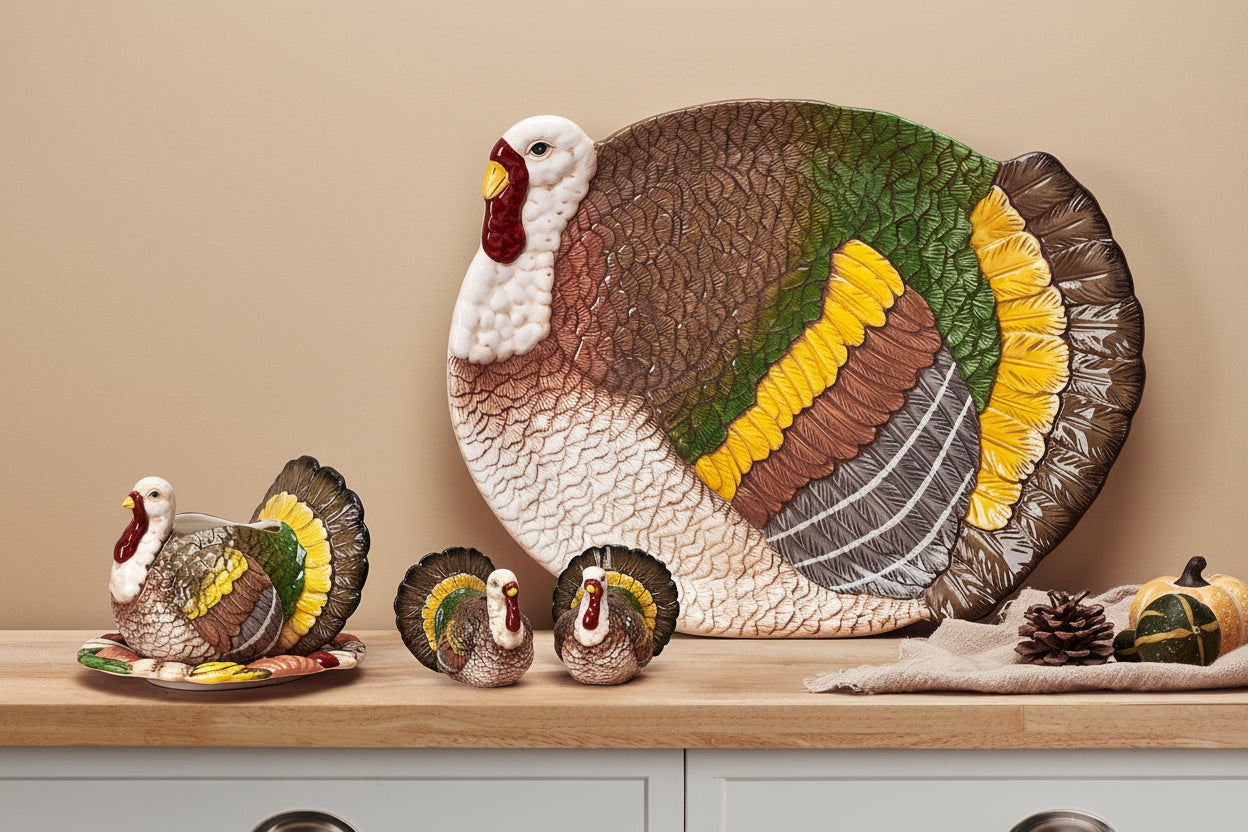 Thanksgiving Traditions Turkey Platter, 18.25 IN