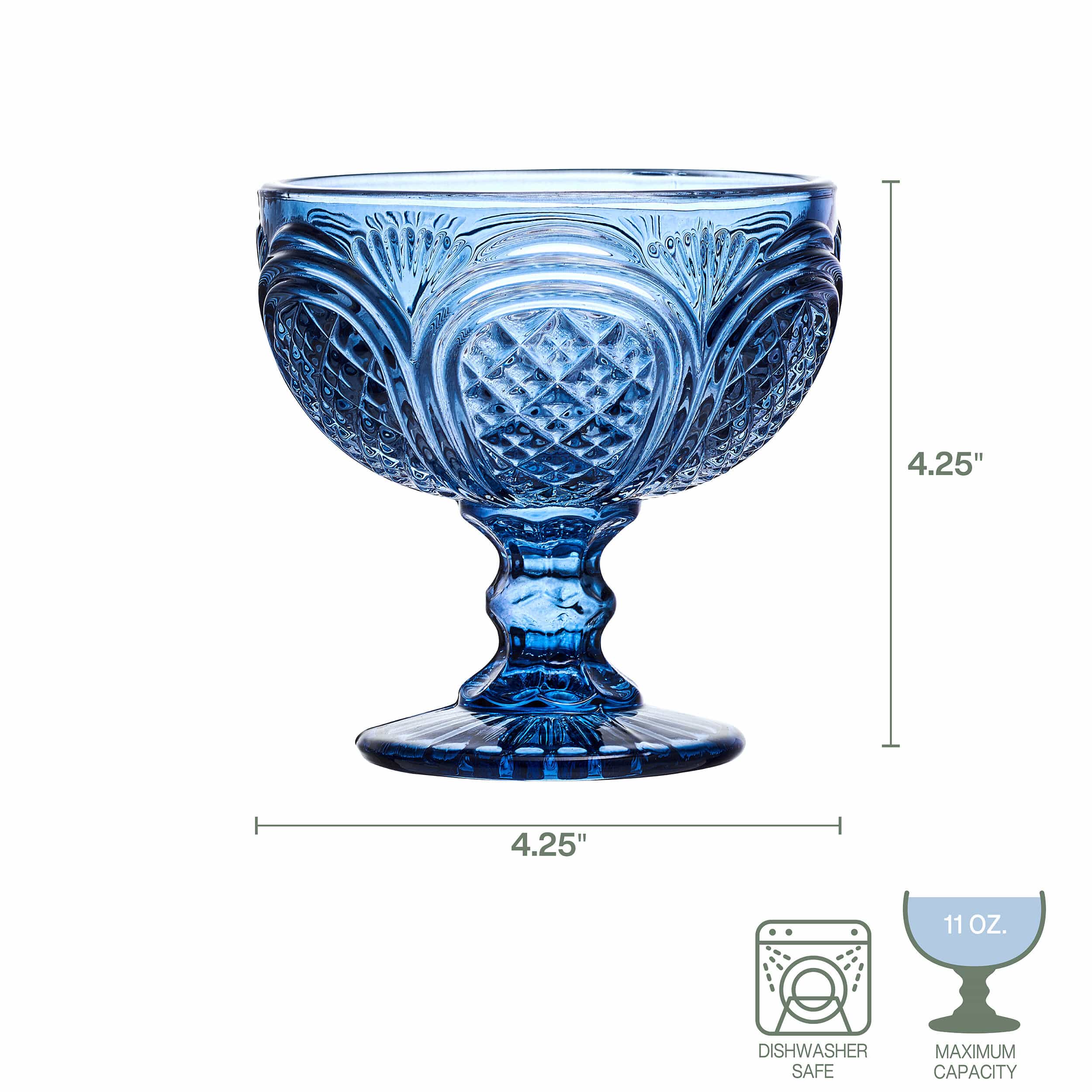 Sicily Blue Set of 4 Dessert Bowls