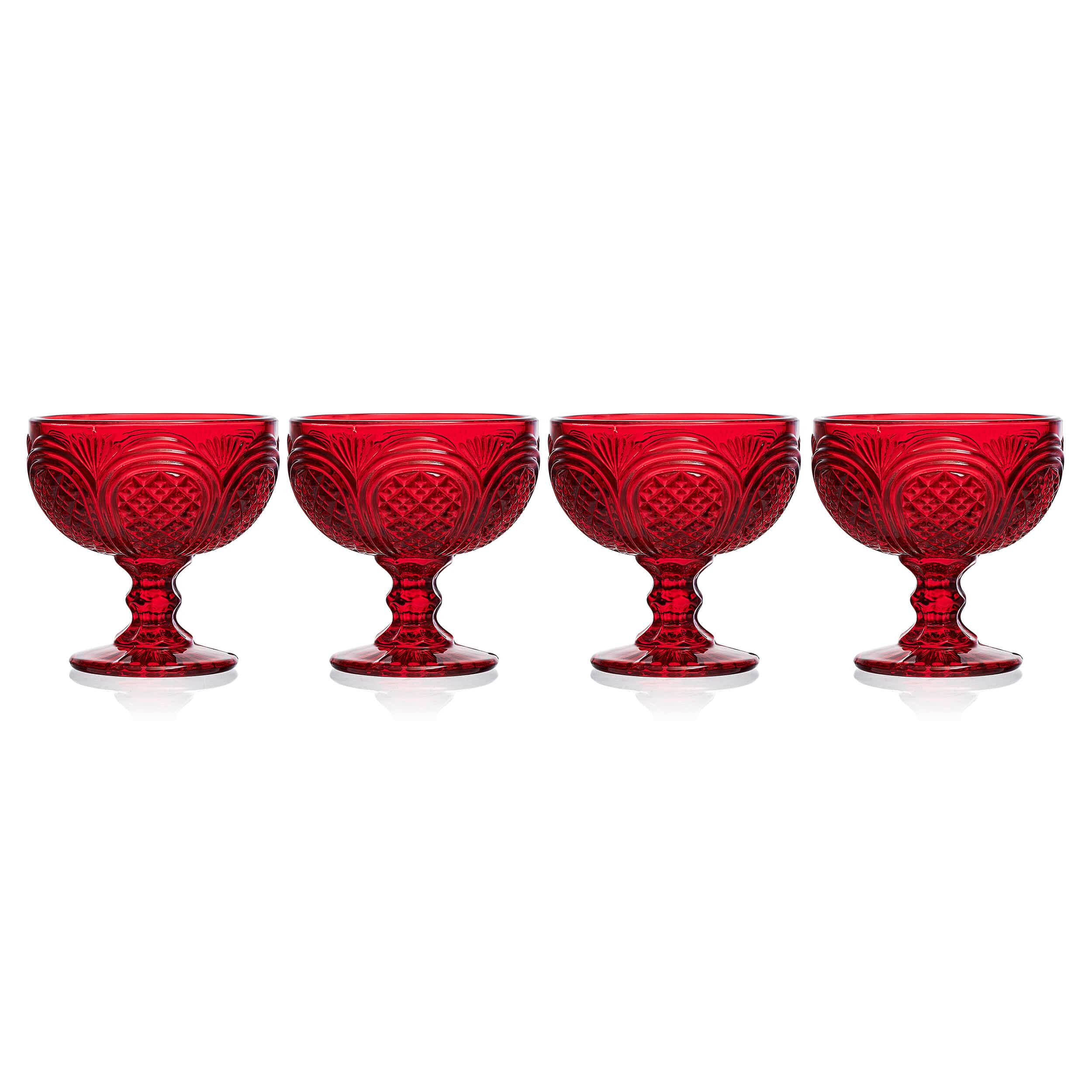 Sicily Red Set of 4 Dessert Bowls