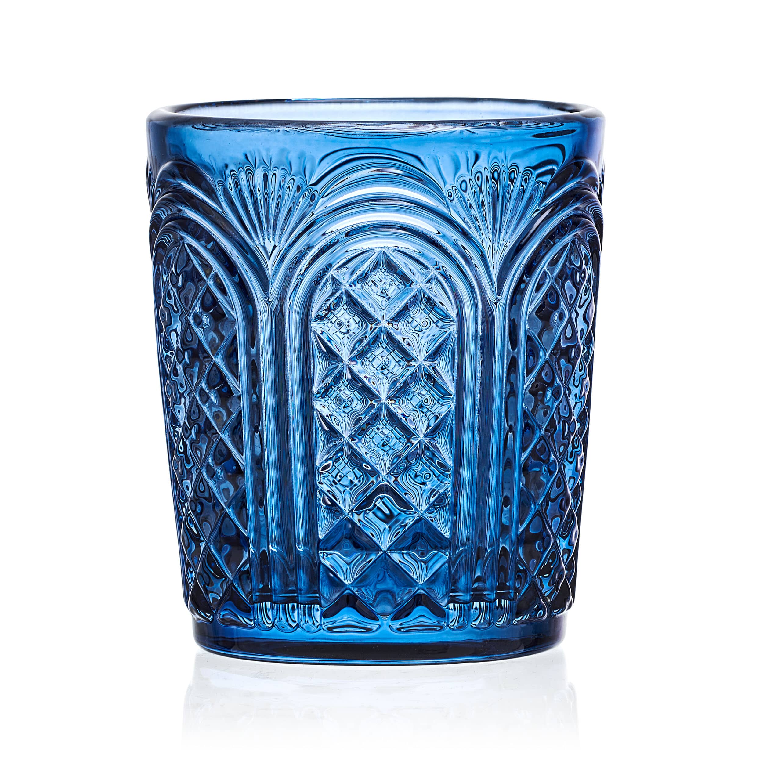 Sicily Blue Double Old Fashioned Glasses Set of 4