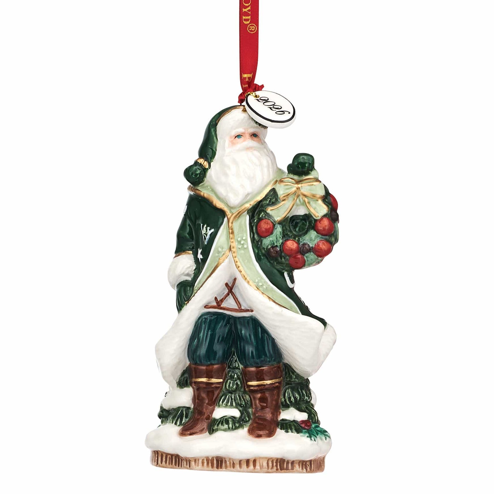 Winter Frost Santa Bell 2026 Ornament
