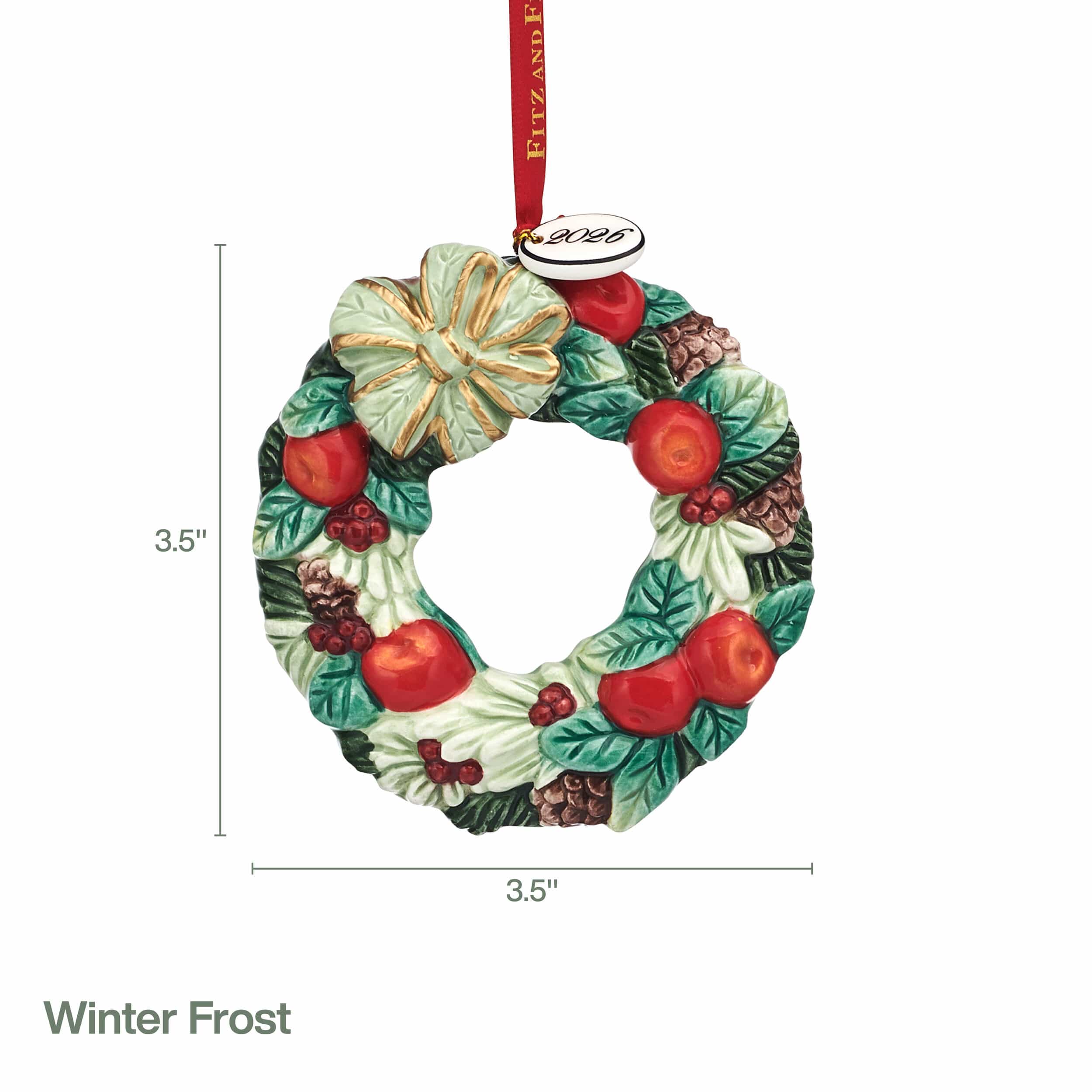 Winter Frost Wreath 2026 Ornament