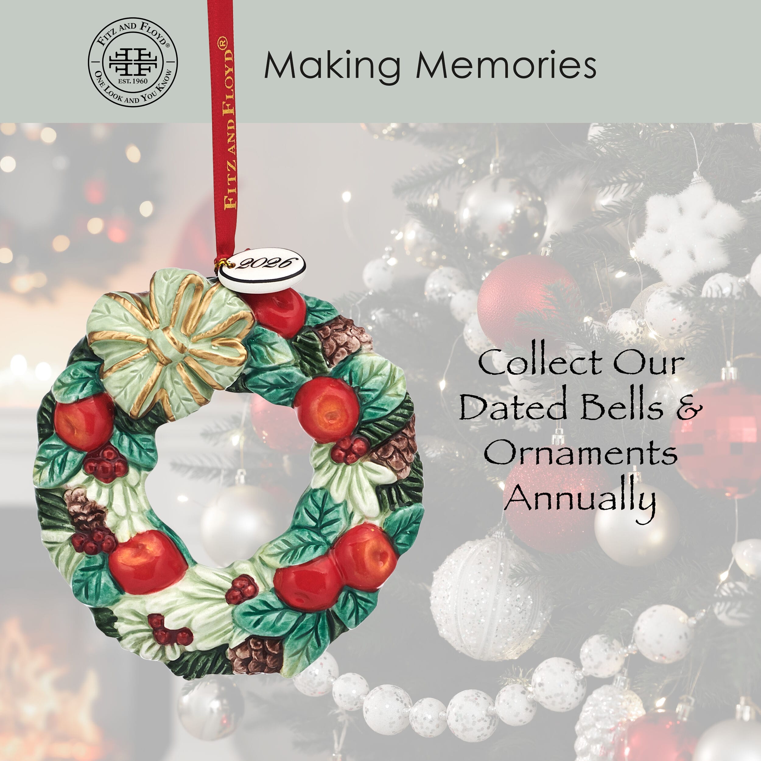 Winter Frost Wreath 2026 Ornament