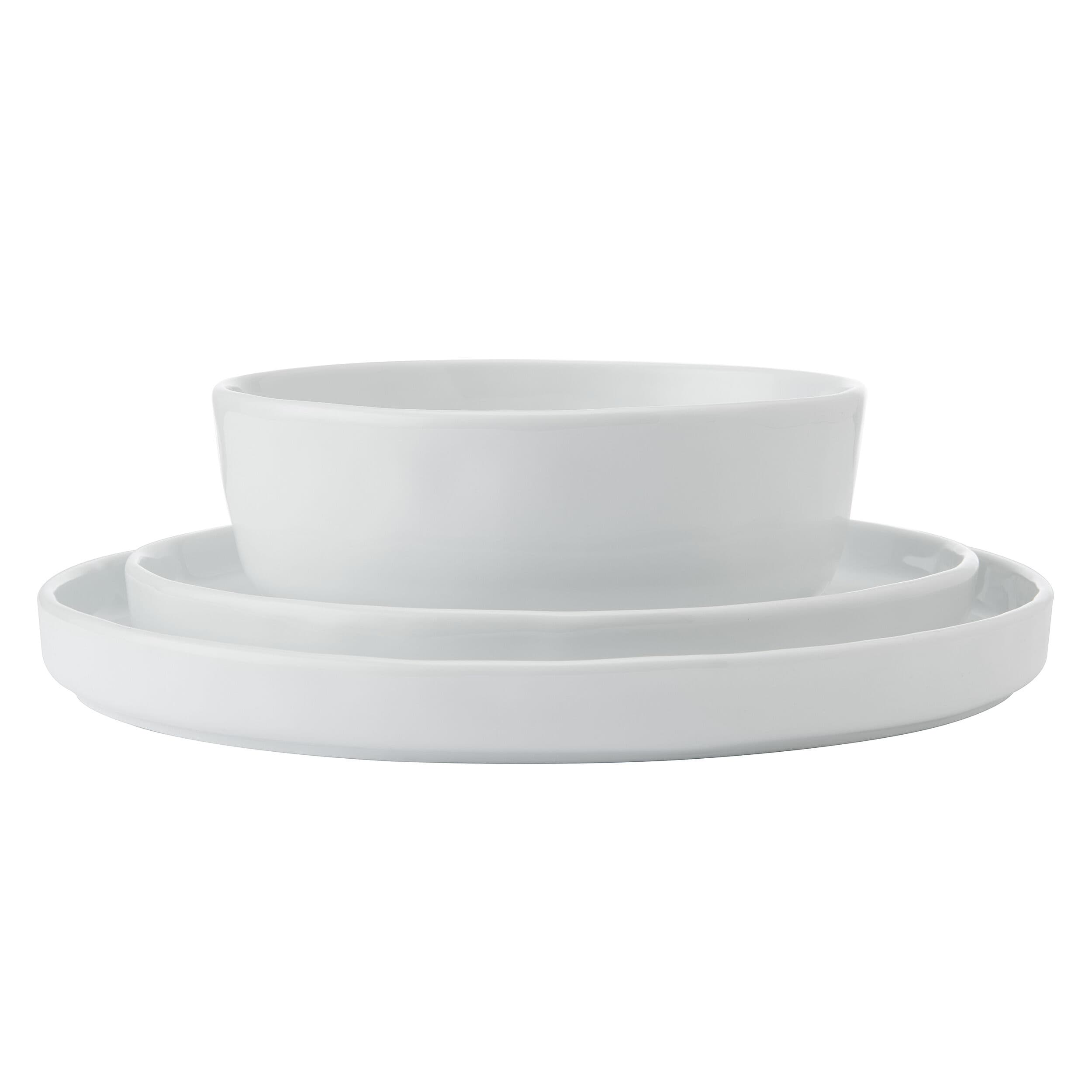 Everyday White® Organic High Wall 12 Piece Dinnerware Set, Service for 4
