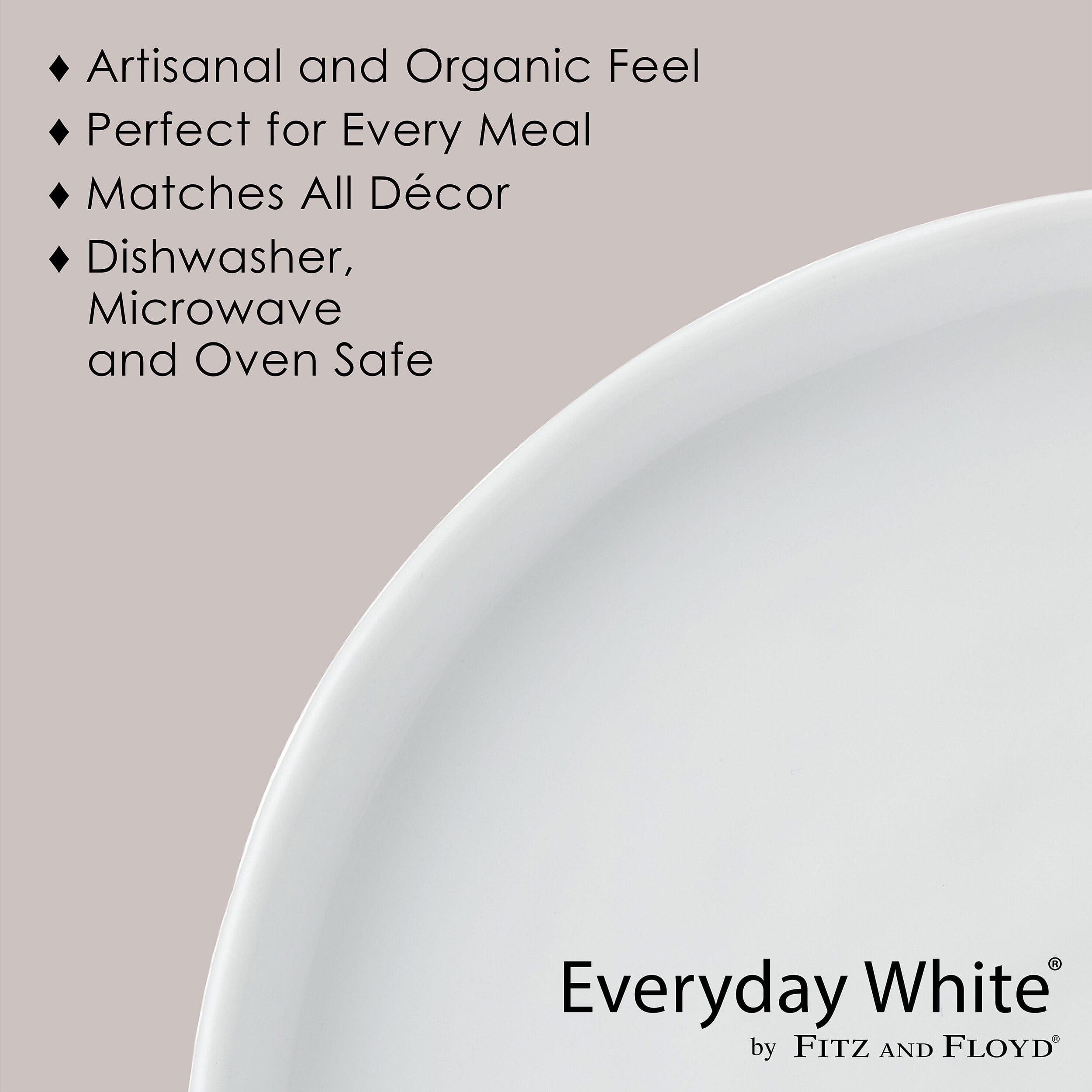 Everyday White® Organic High Wall 12 Piece Dinnerware Set, Service for 4