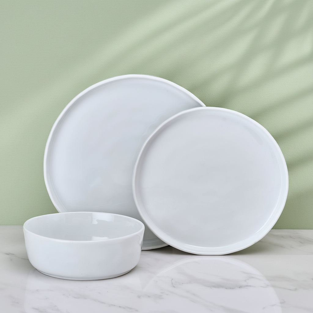 Everyday White® Organic High Wall 12 Piece Dinnerware Set, Service for 4
