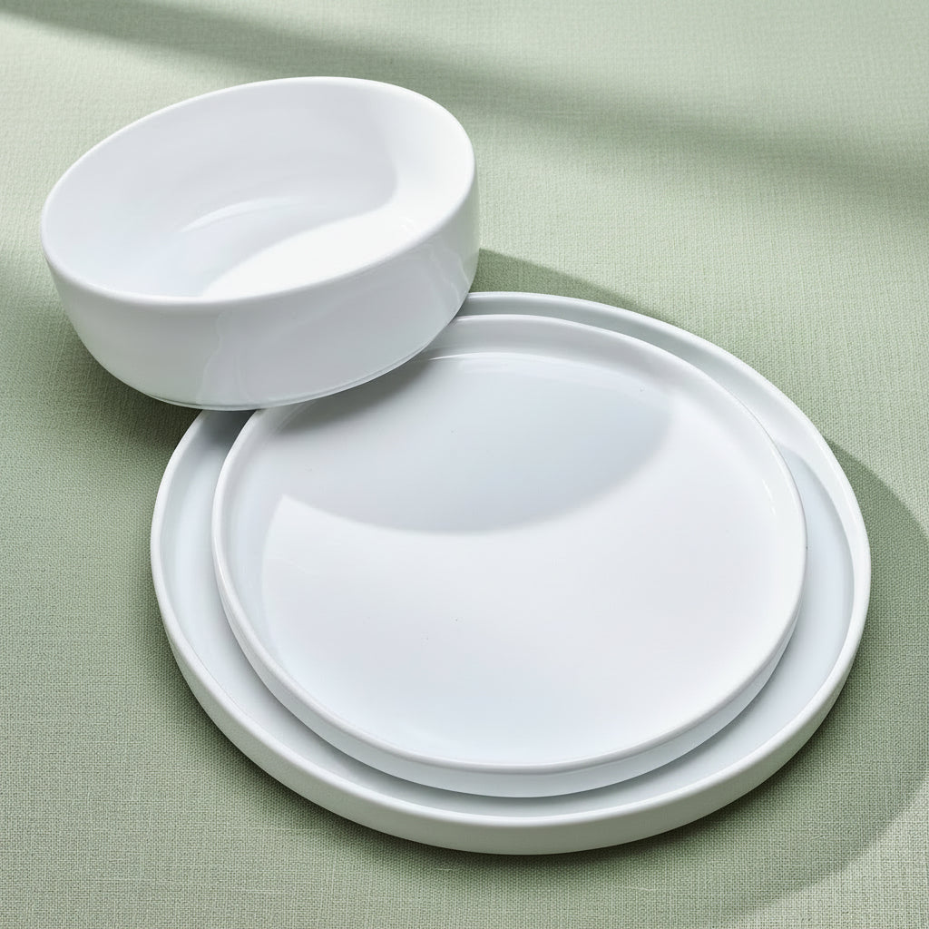 Everyday White® Organic High Wall 12 Piece Dinnerware Set, Service for 4