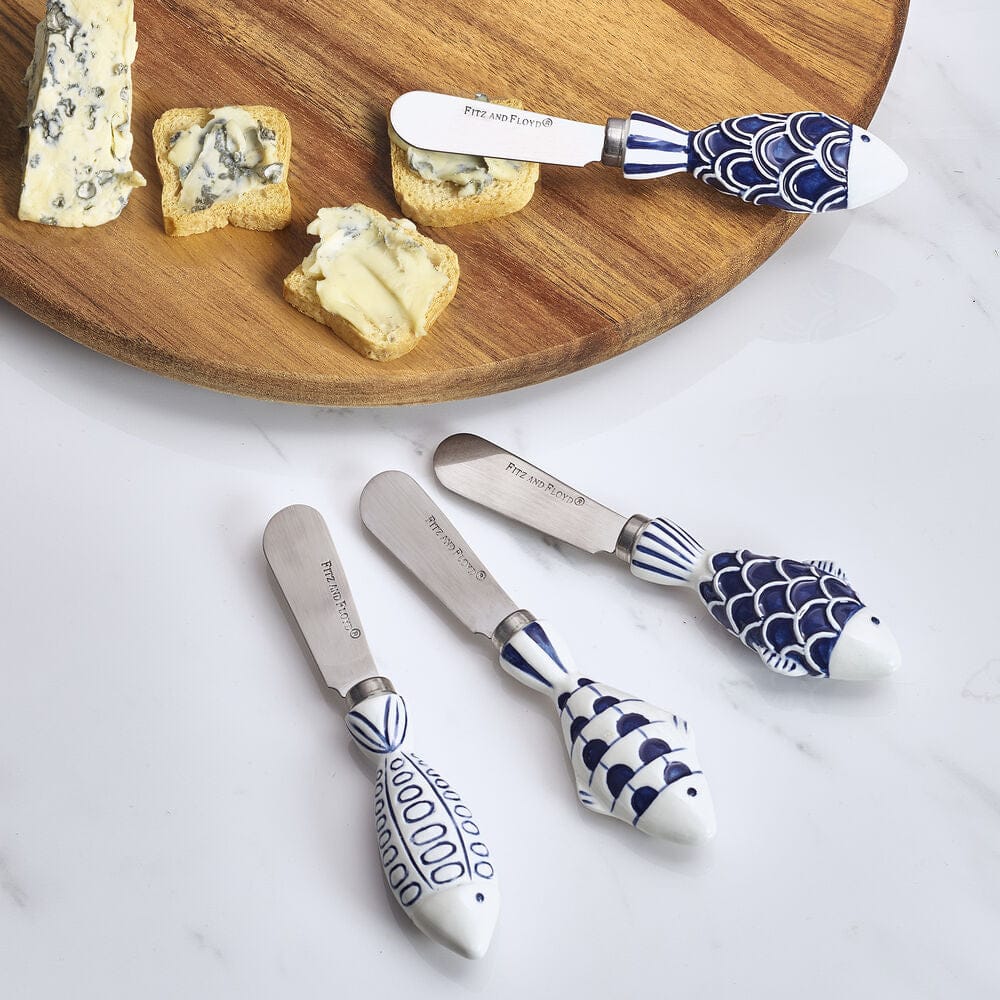 Coastal Blue Fin Set of 4 Spreaders