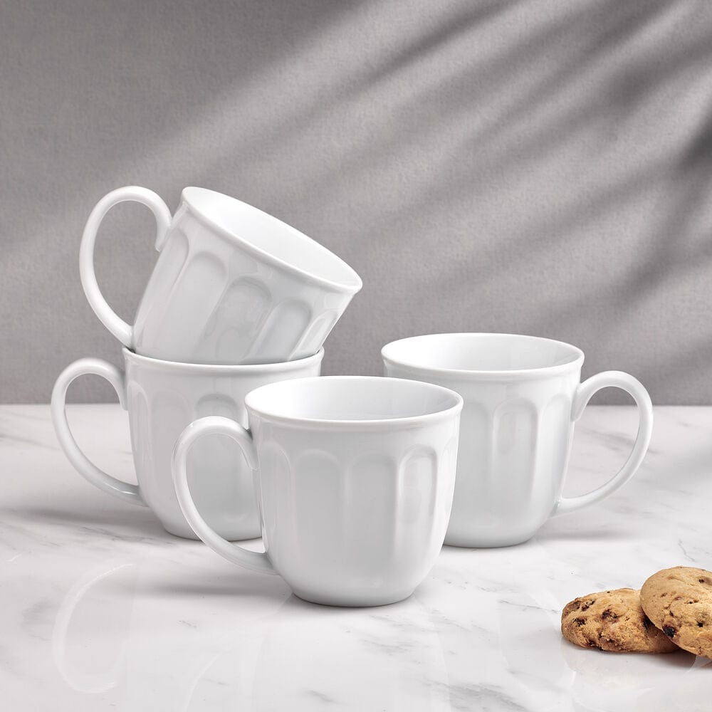 Everyday White® Vintage Set of 4 Mugs