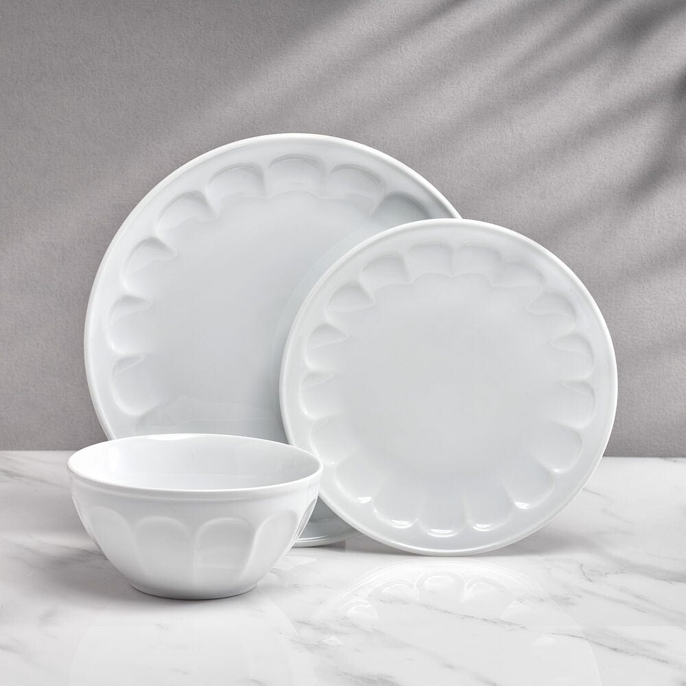 Everyday White® Vintage 12 Piece Dinnerware Set, Service for 4