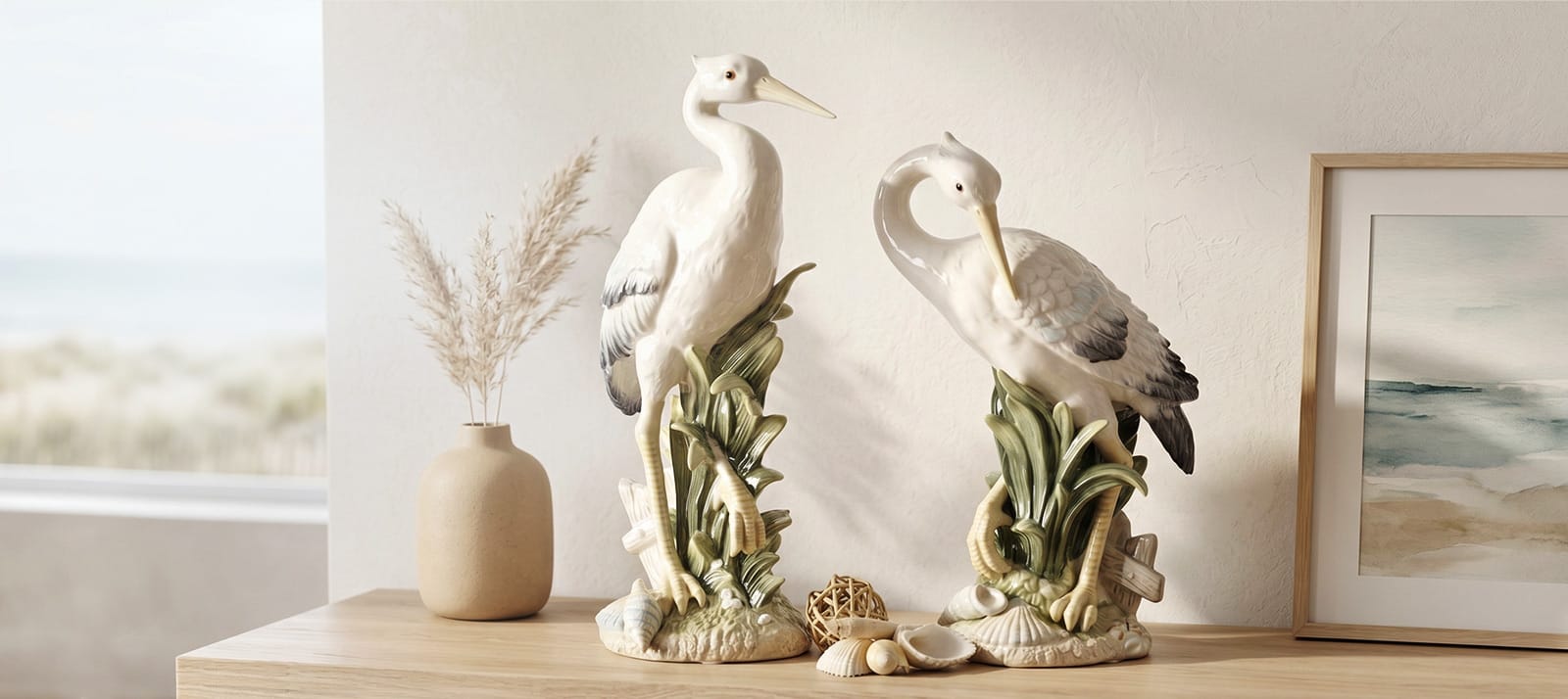 フィッツ&フロイド 『Mandarin Marsh』　中皿　皿立て付き Fitz & Floyd