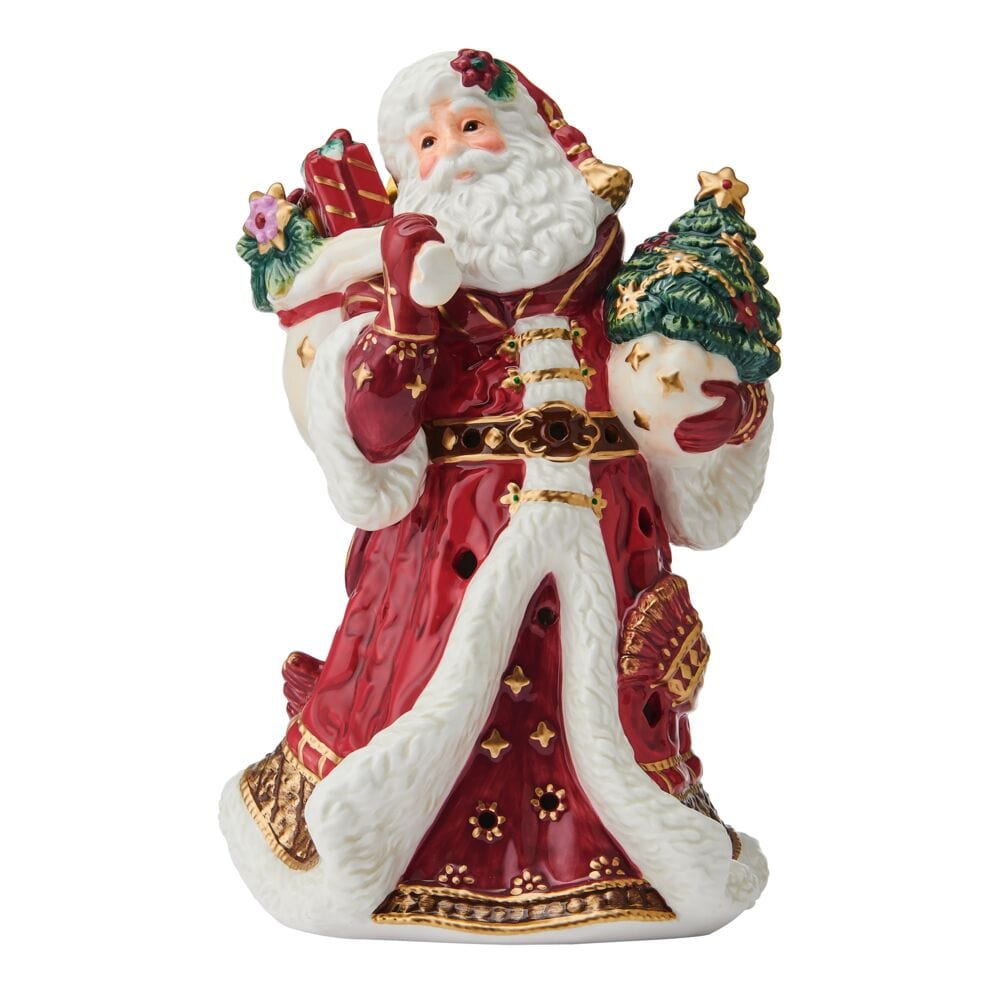 Holiday Luminary Renaissance LED Santa Figurine, 9 IN