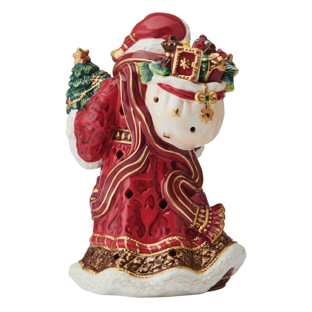 Holiday Luminary Renaissance LED Santa Figurine, 9 IN