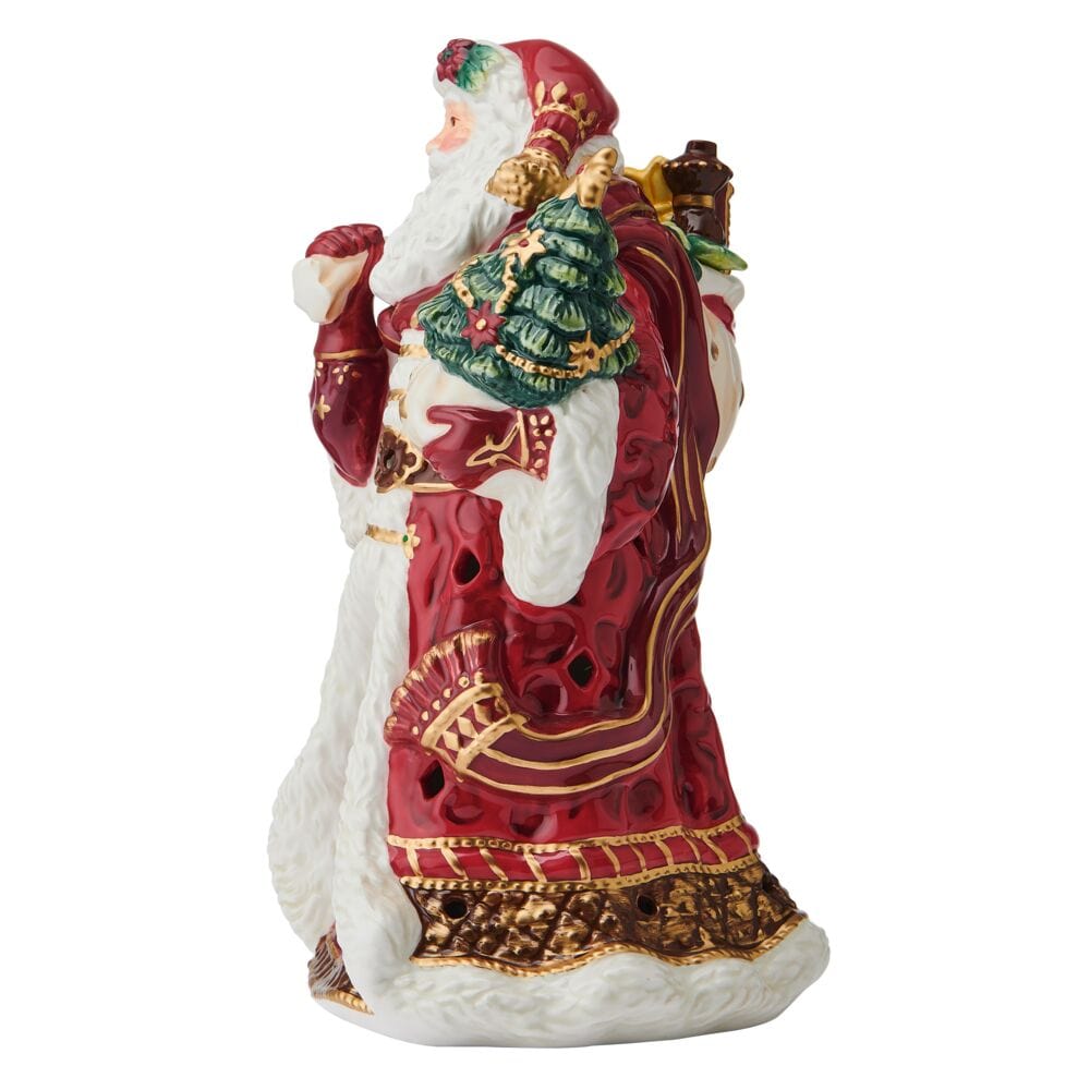 Holiday Luminary Renaissance LED Santa Figurine, 9 IN