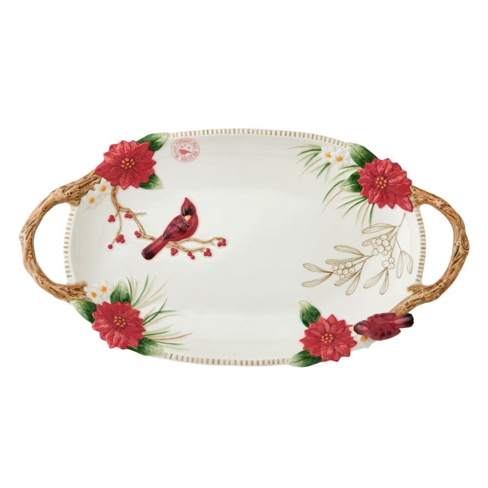 Poinsettia Holiday Serving Platter