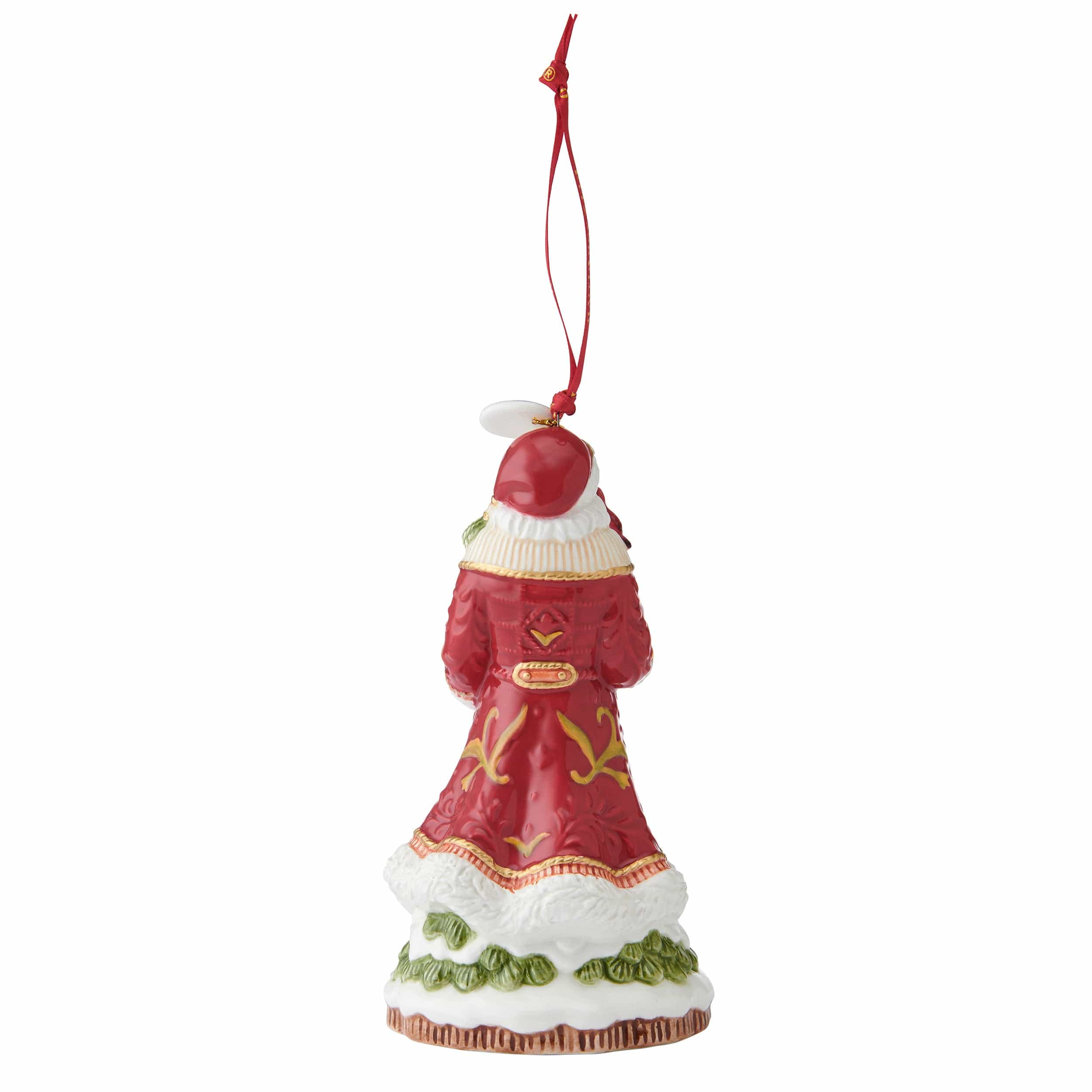 Poinsettia Holiday Santa Bell 2025 Ornament