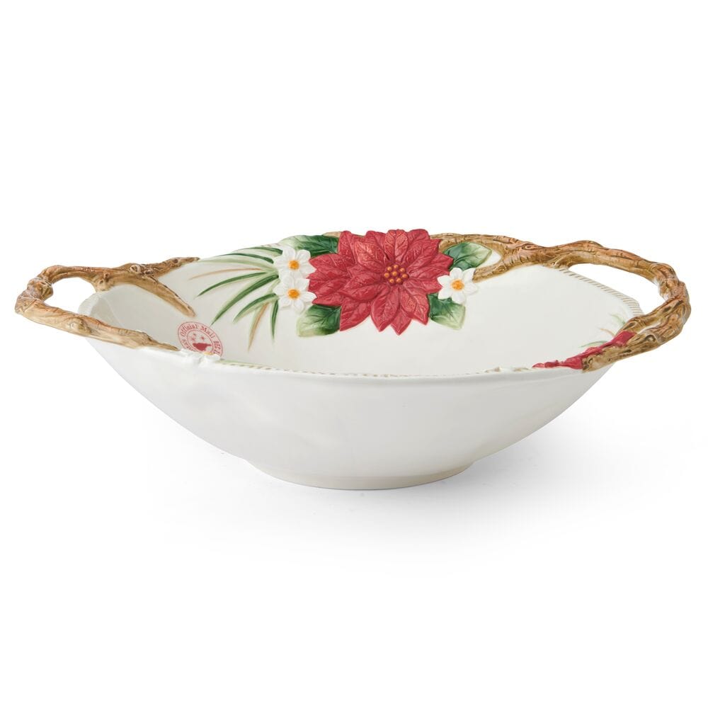 Poinsettia Holiday Serving Bowl