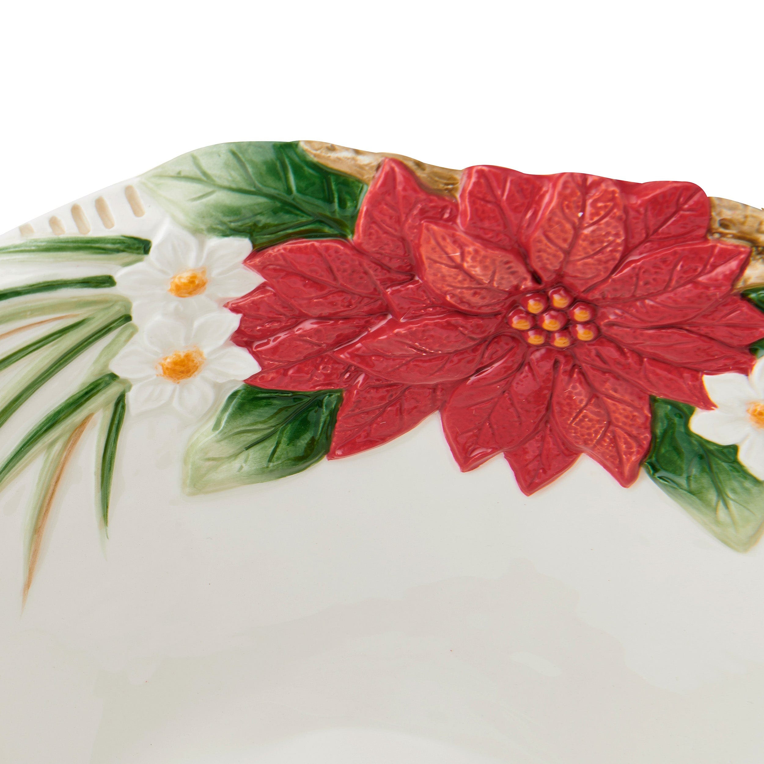 Poinsettia Holiday Serving Bowl