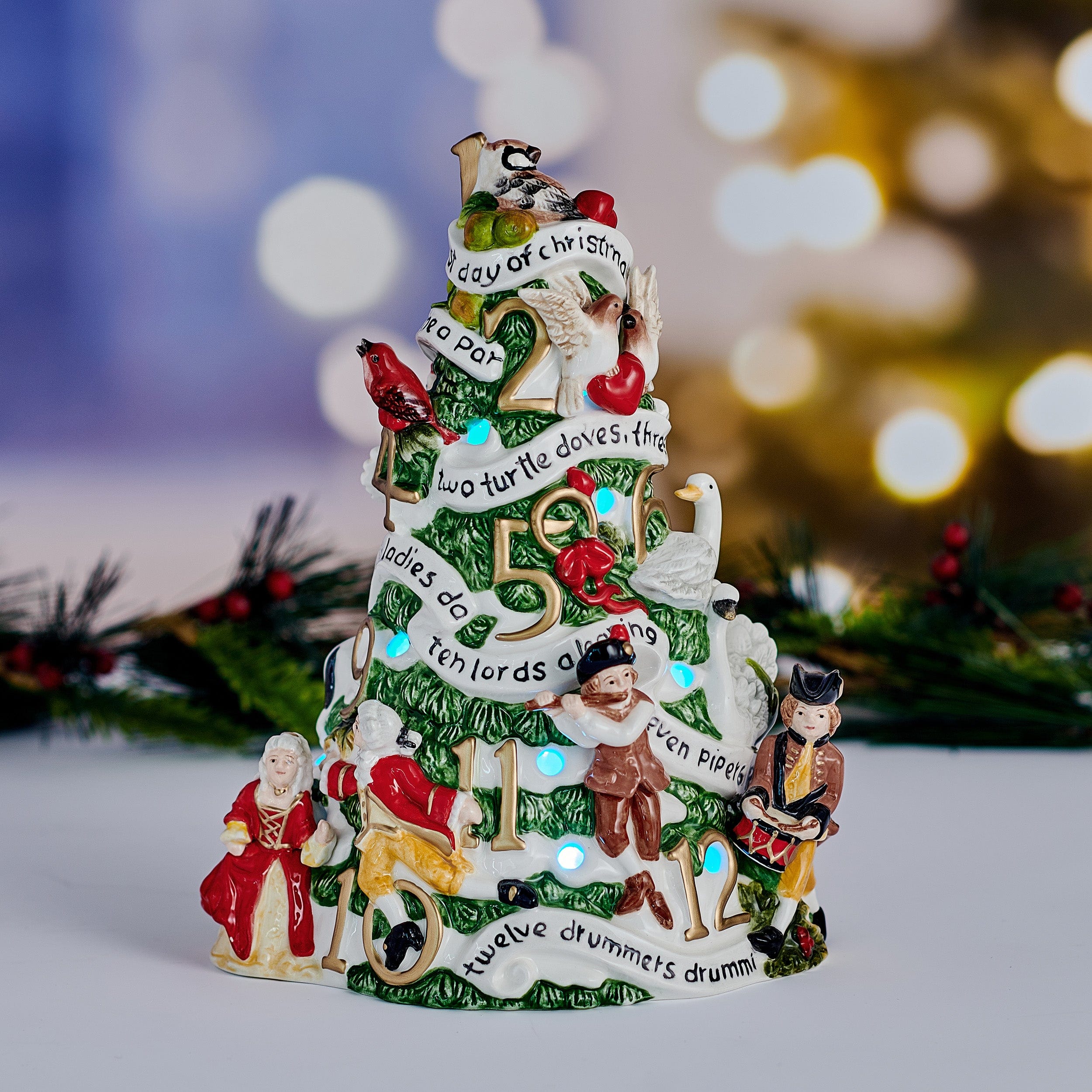 Holiday Luminary Christmas Tree LED Figurine, 9.5 IN