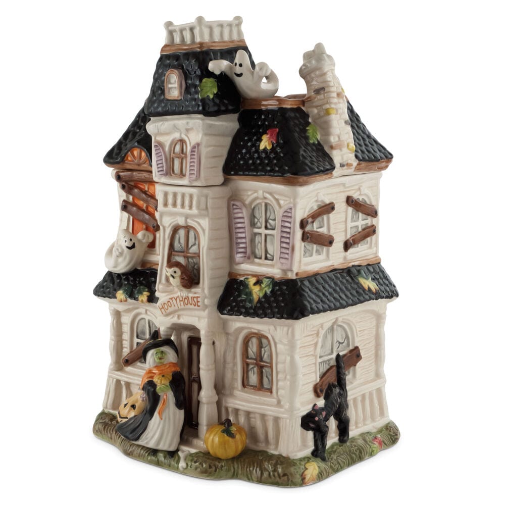 Halloween Harvest Haunted House Figurine Cookie Jar