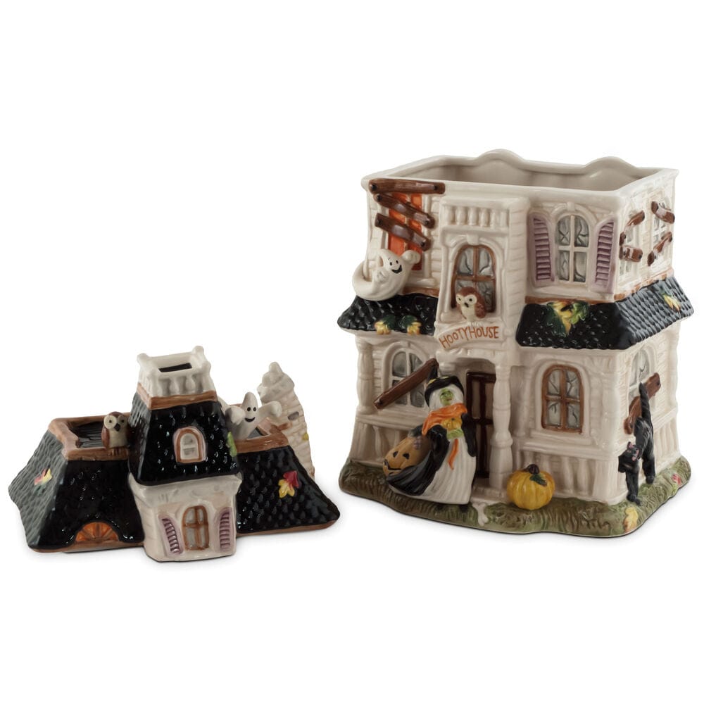 Halloween Harvest Haunted House Figurine Cookie Jar