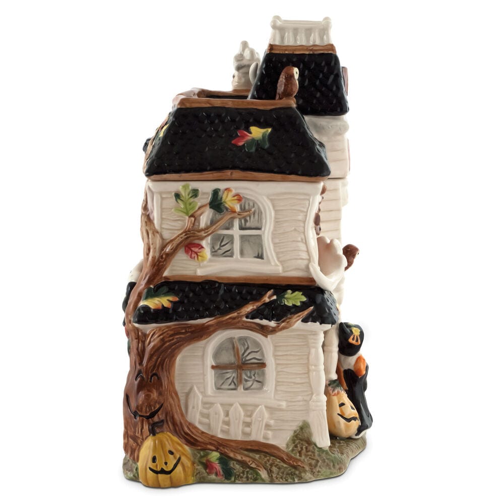 Halloween Harvest Haunted House Figurine Cookie Jar