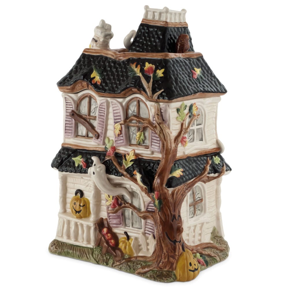 Halloween Harvest Haunted House Figurine Cookie Jar