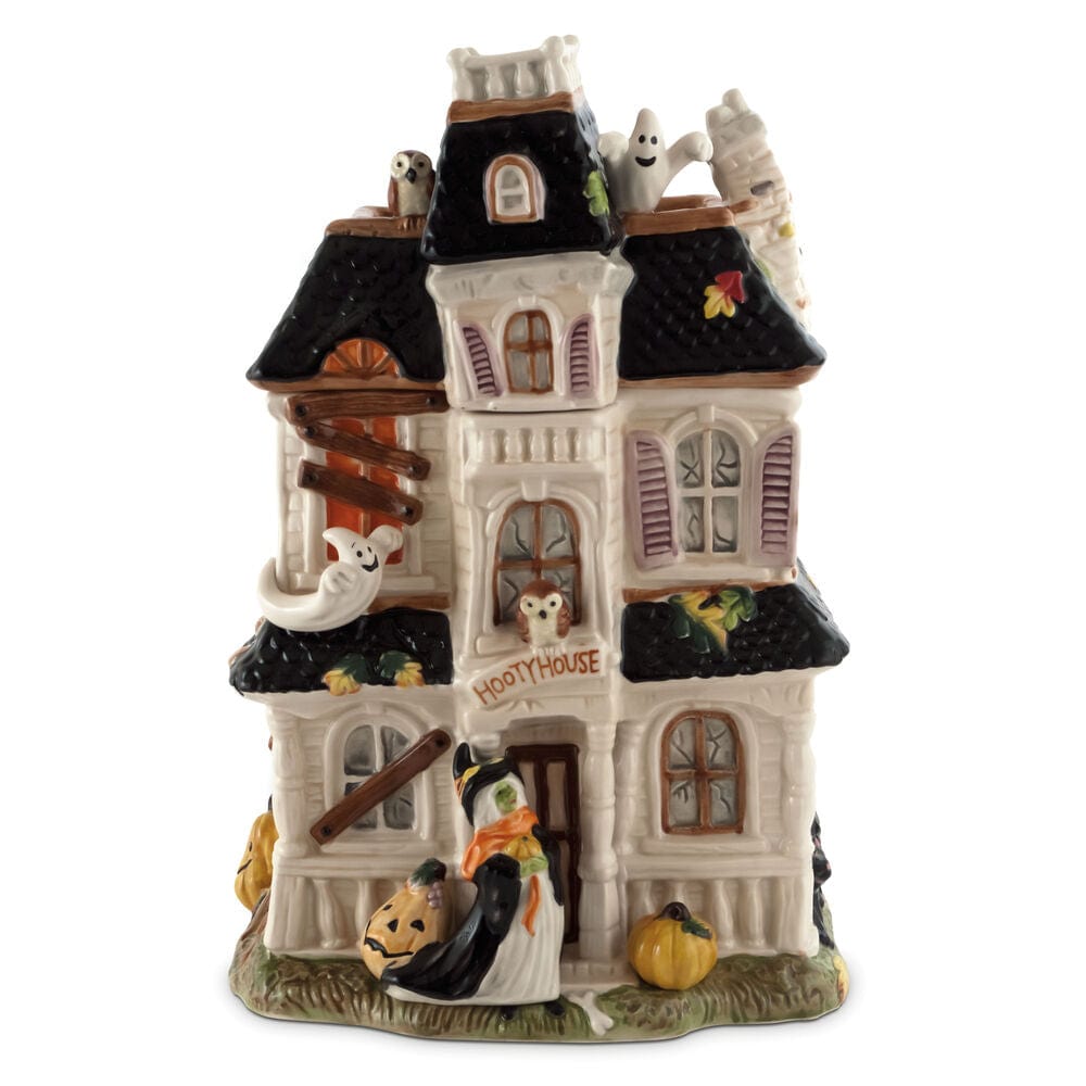 Halloween Harvest Haunted House Figurine Cookie Jar