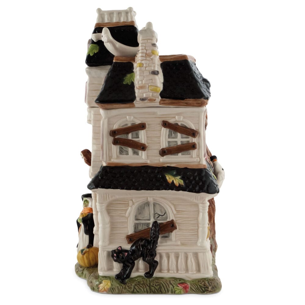 Halloween Harvest Haunted House Figurine Cookie Jar