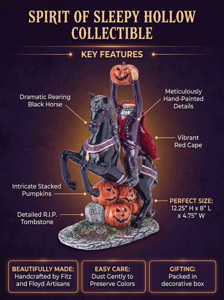 Halloween Harvest Headless Horseman Figurine, 12.25 IN