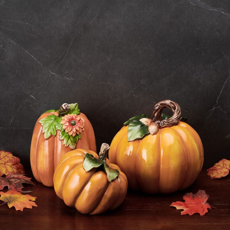 Harvest Halloween Set of 3 Pumpkin Figurines
