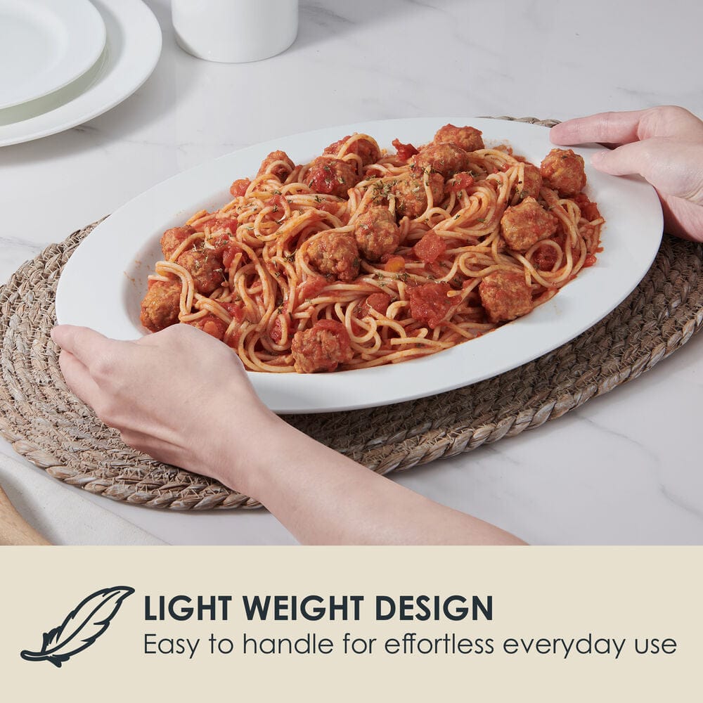 Nevaeh White Classic Rim Small Platter