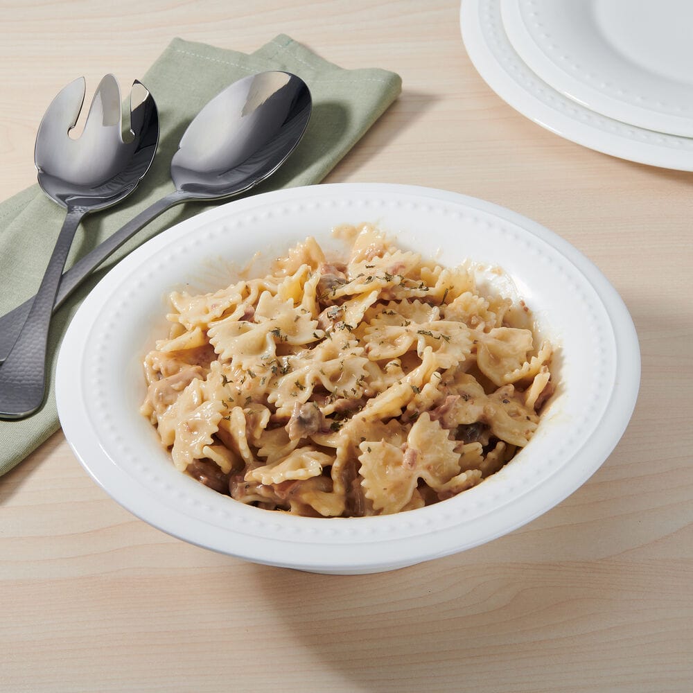 Nevaeh White Classic Beaded Serve Bowl