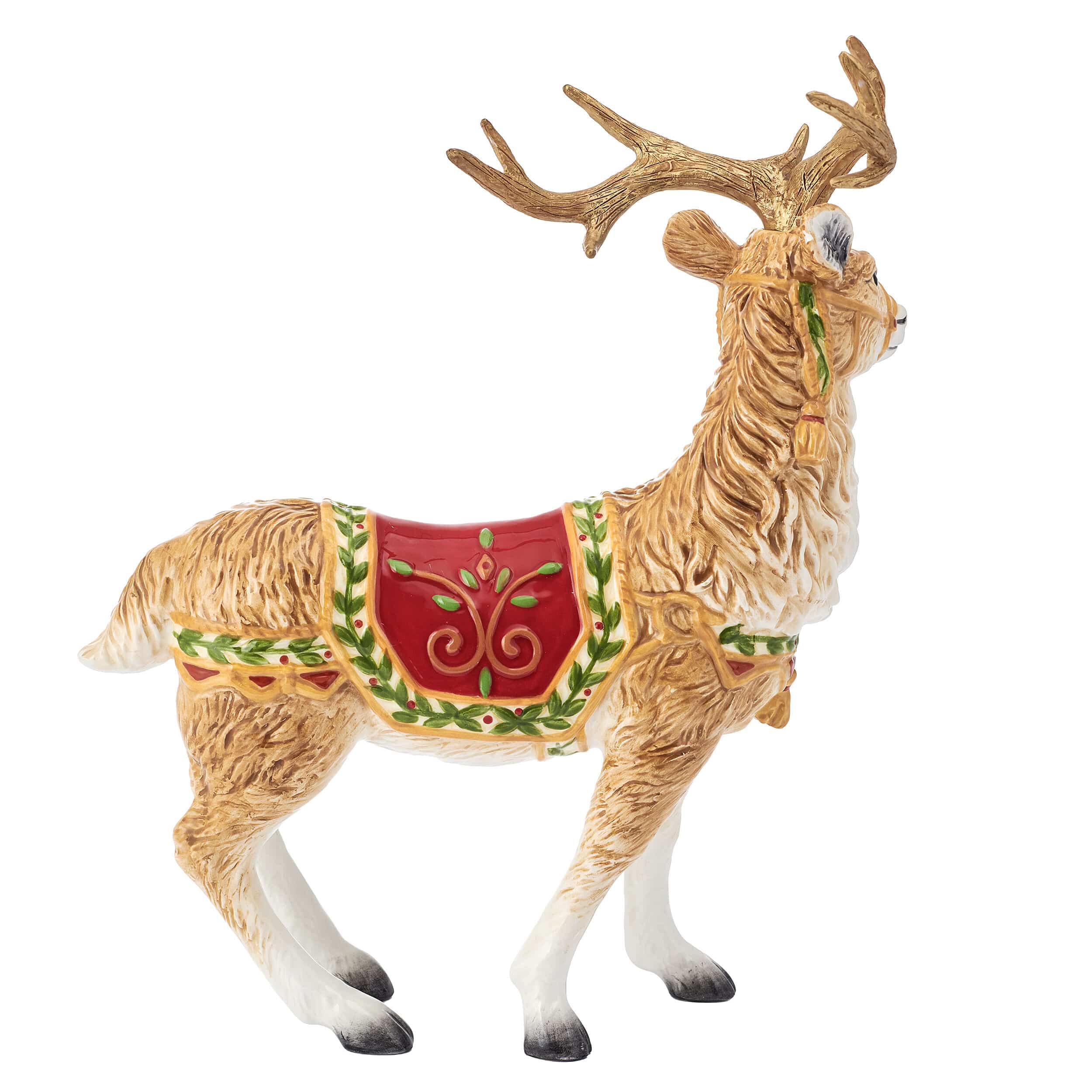 Santa’s Gift Deer Figurine, 10 IN