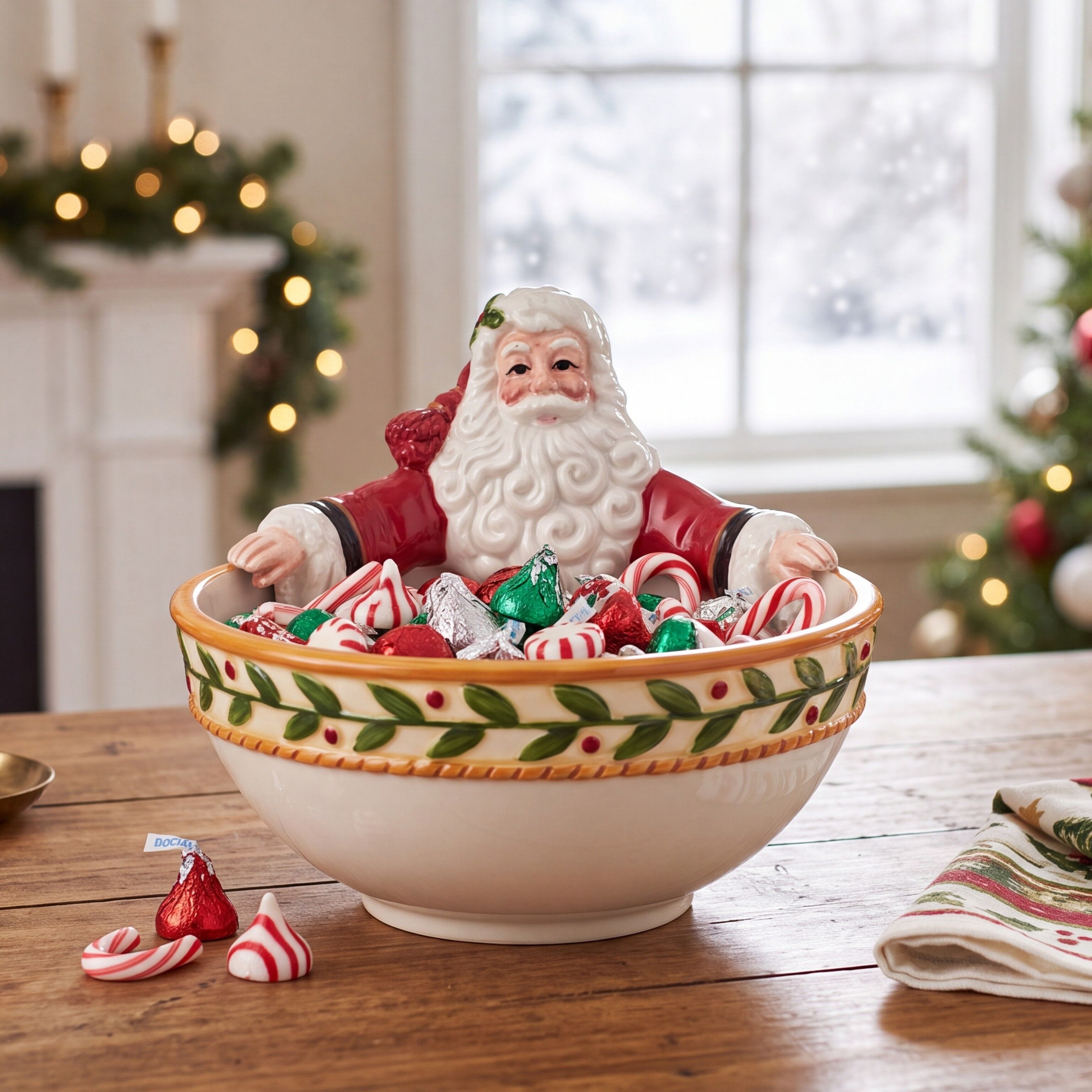 Santa's Gift Small Figural Candy Bowl