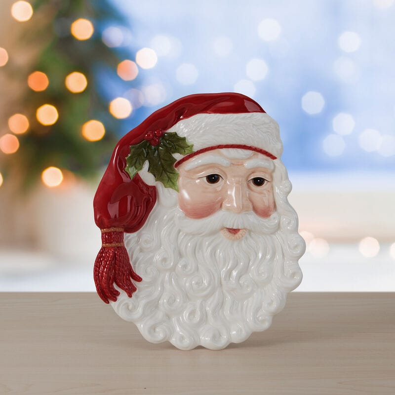 Santa’s Gift Figural Appetizer Snack Plate