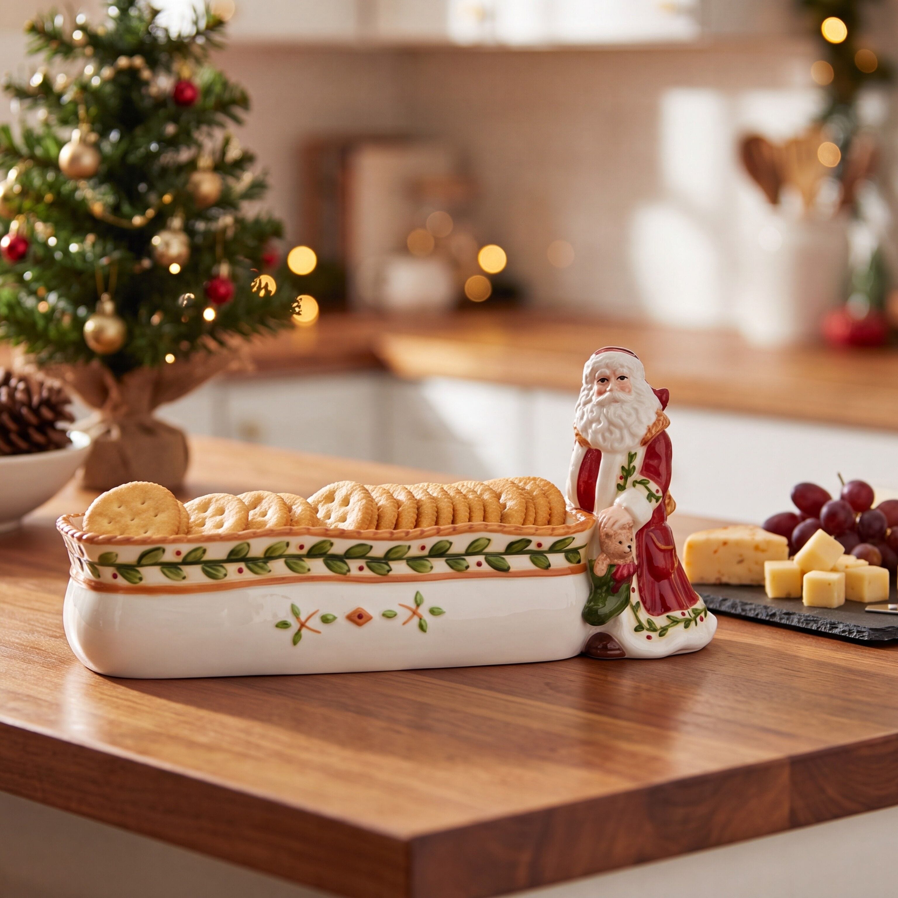 Santa’s Gift Tidbit Appetizer Long Serving Bowl