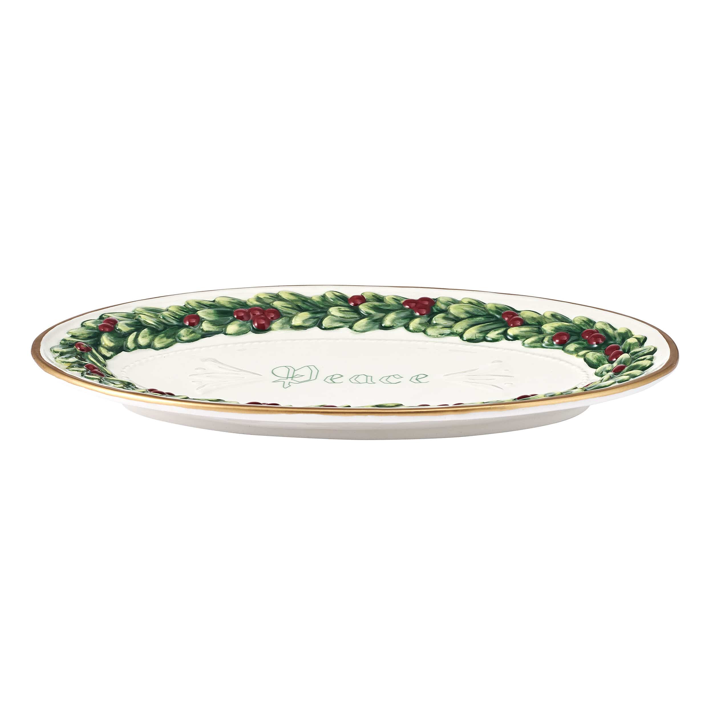 Winter Frost Peace Sentiment Small Serving Platter